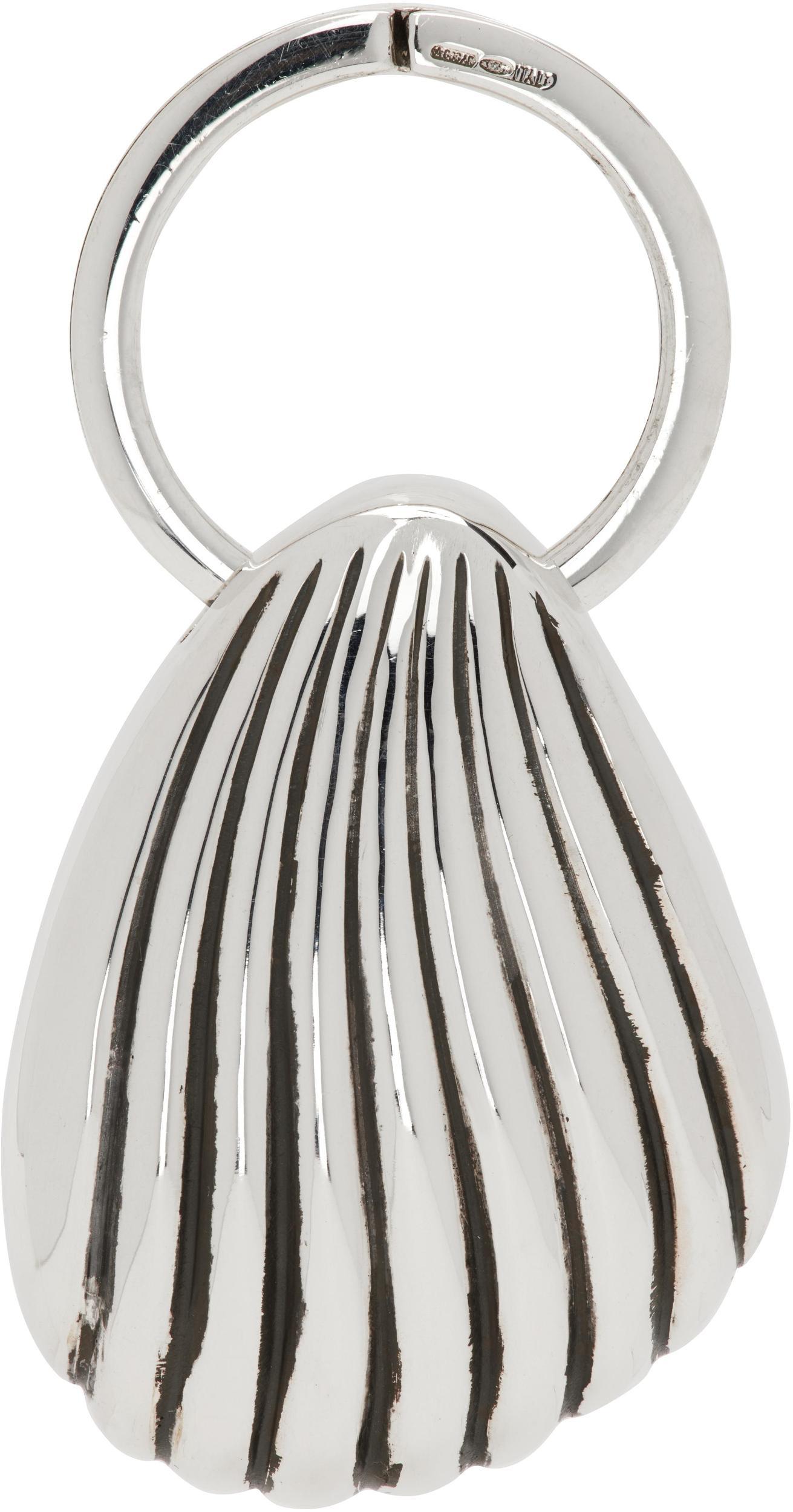 SOPHIE BUHAI Silver Coquille Keychain In Metallic Product Image