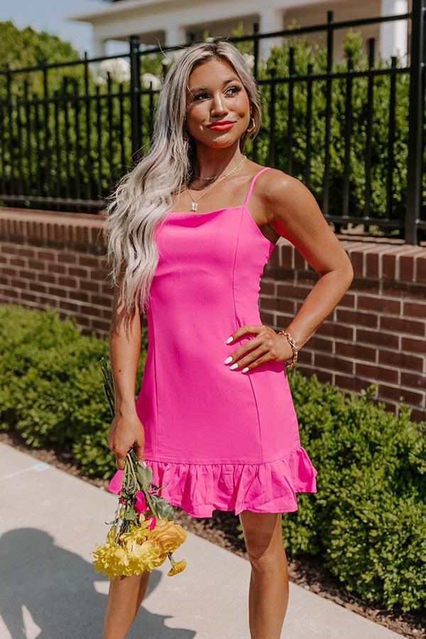 Practice Makes Pretty Dress In Hot Pink Product Image