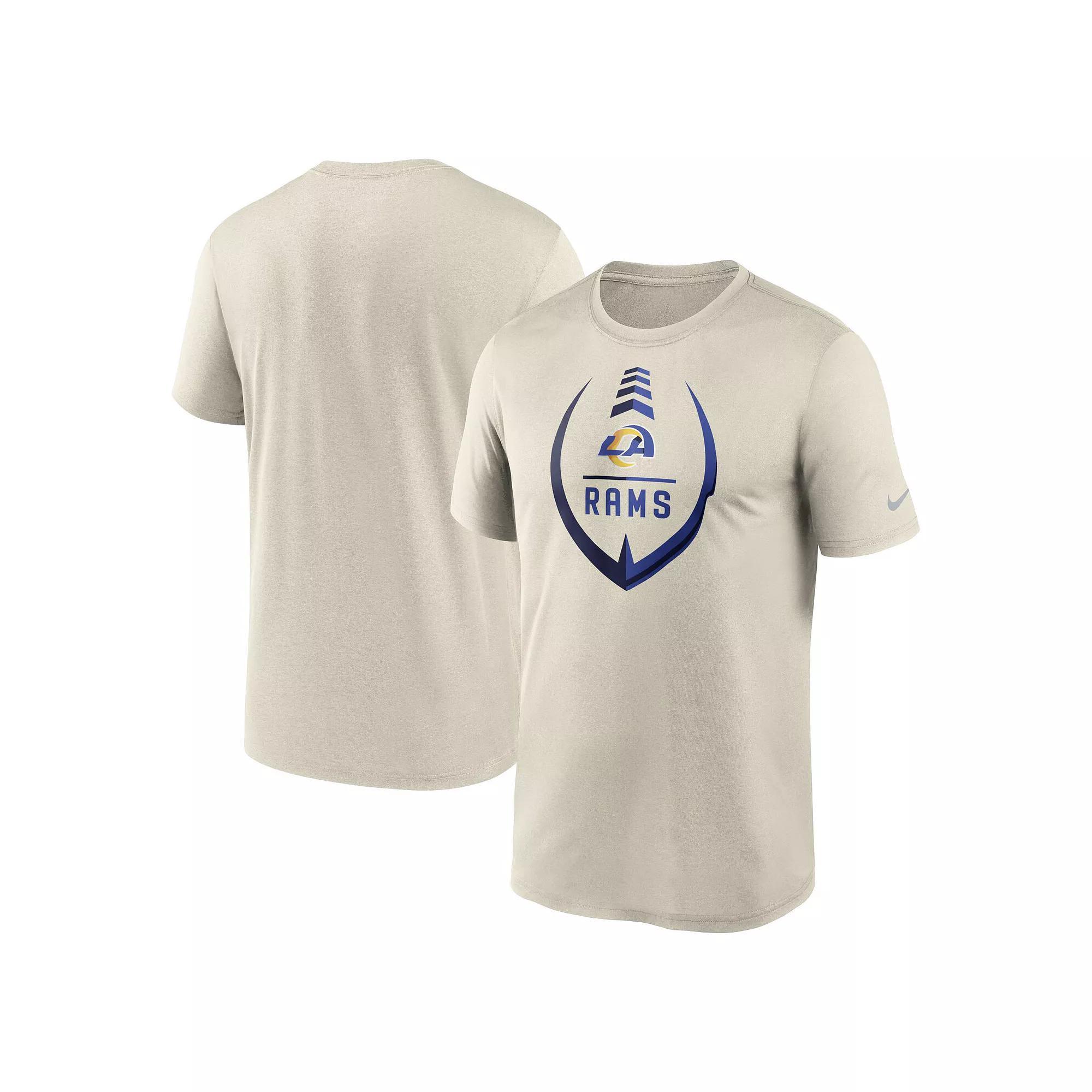 Men's Nike Bone Los Angeles Rams Icon Legend Performance T-Shirt, Size: 3XL, Beige Product Image