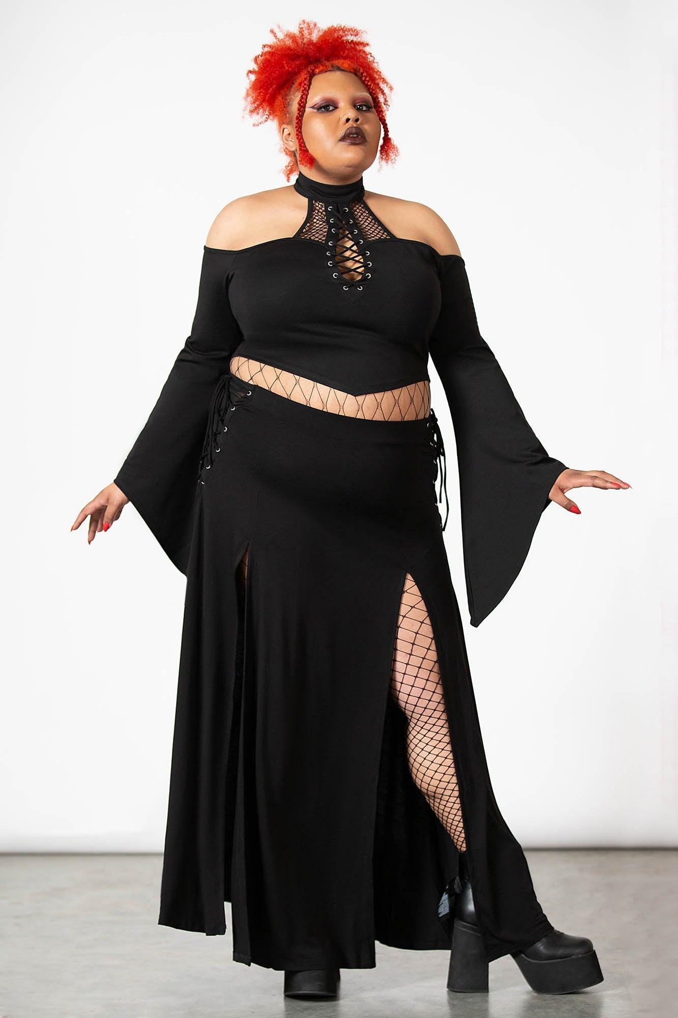 Hellverina Split Maxi Skirt Female Product Image
