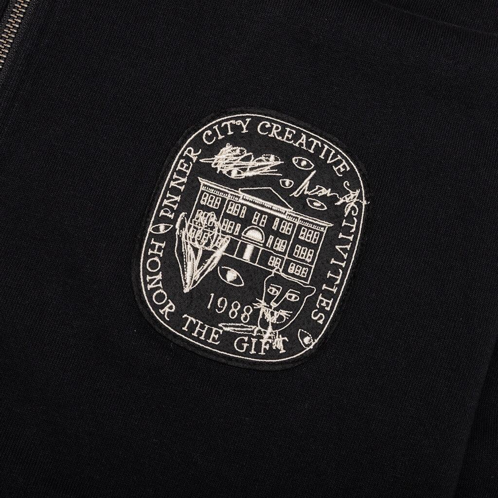 Honor Art Institute Zip Hoodie - Black Male Product Image