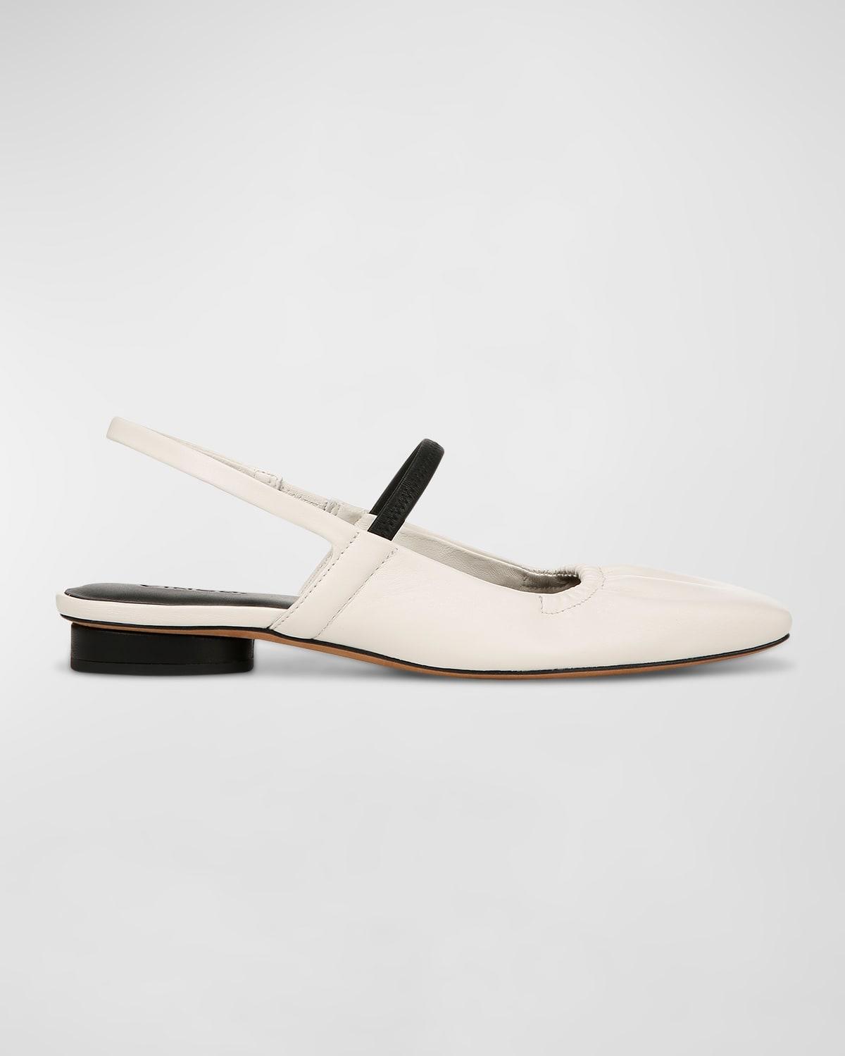 Womens Venice Leather Slingback Flats Product Image
