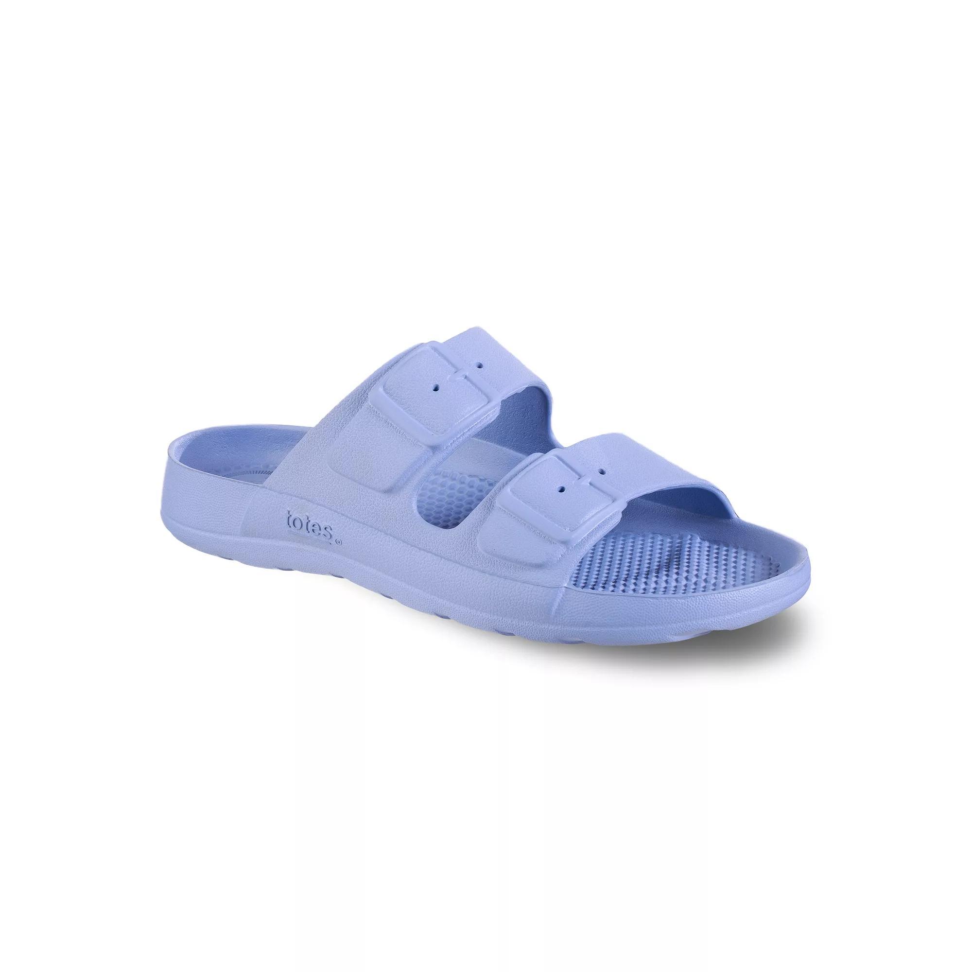 totes Solbounce Women's Molded Buckle Slide Sandals, Size: 9, White Product Image