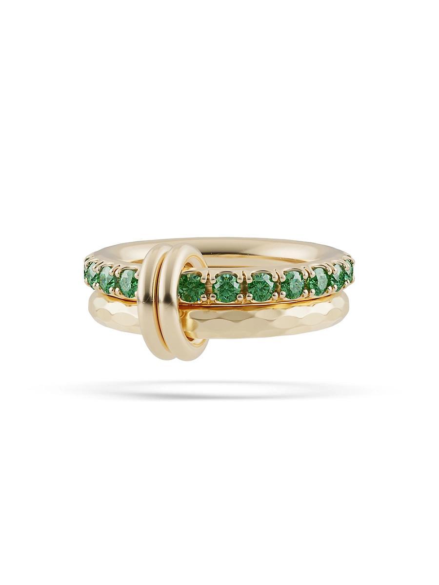 Womens Vetra Vulcan 18K Yellow Gold & Gemstone Double-Band Ring Product Image