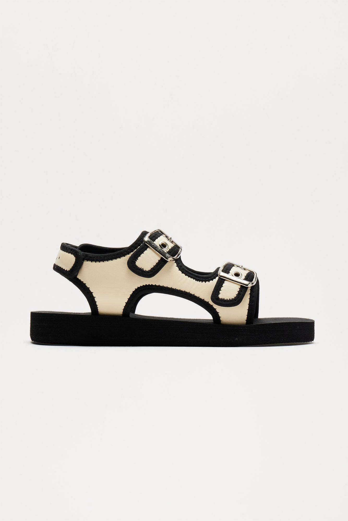 Kenan Buckle Sandals - Cream Product Image