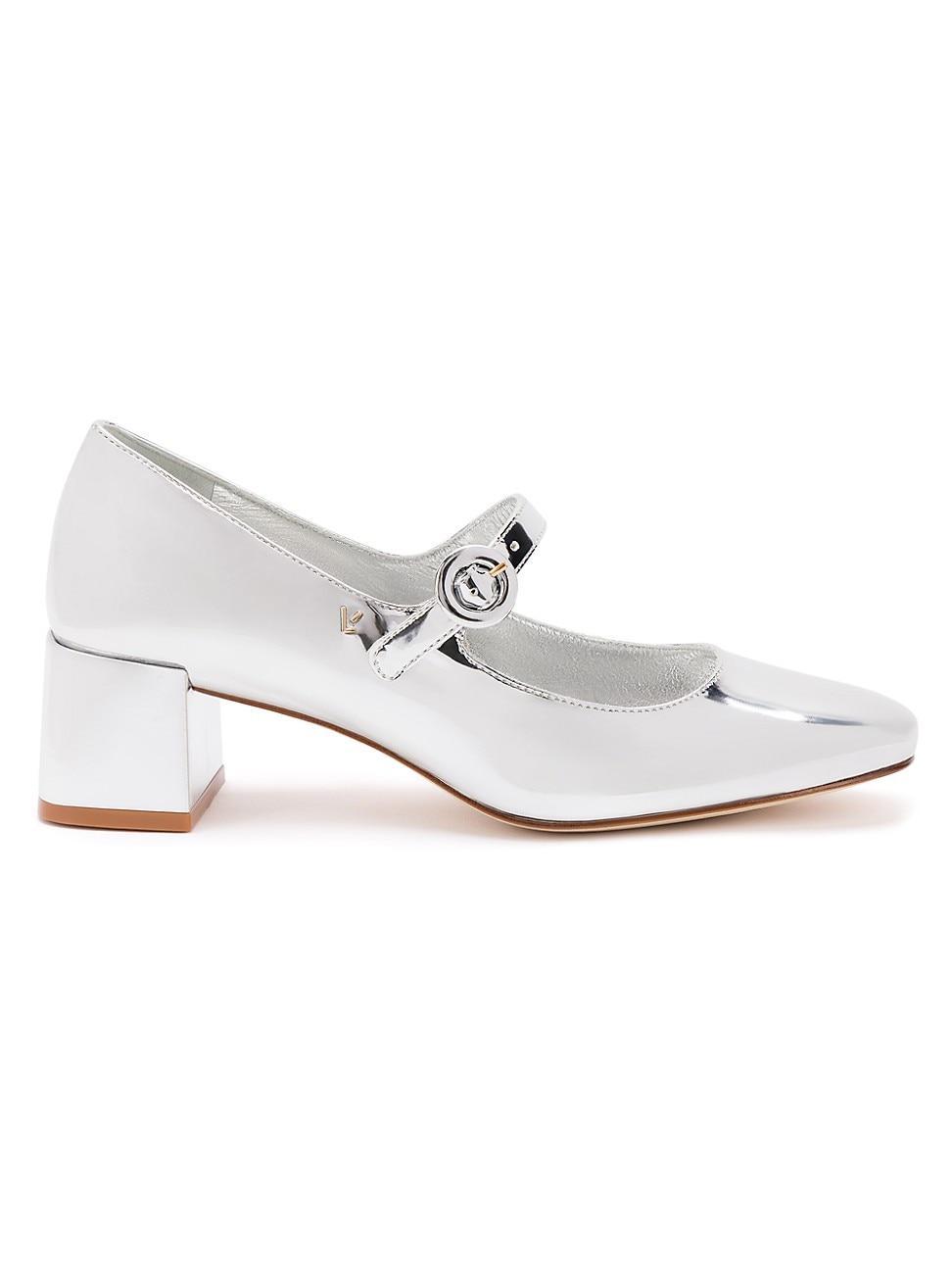 Larroude Womens Blair Buckled Ankle Strap Block Heel Pumps Product Image