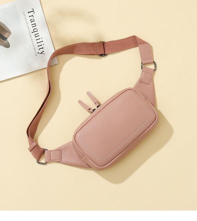 Plain Faux Leather Belt Bag Product Image