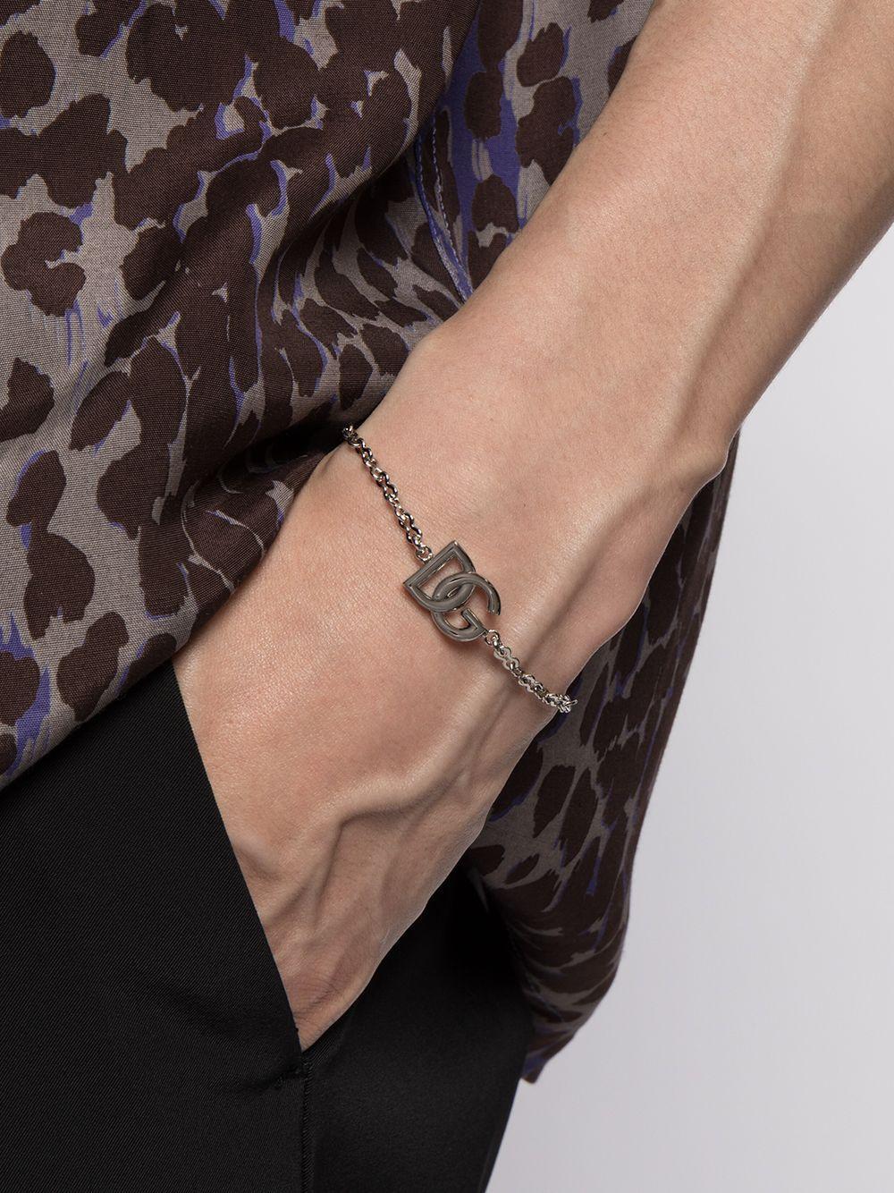 logo-plaque chain-link bracelet Product Image
