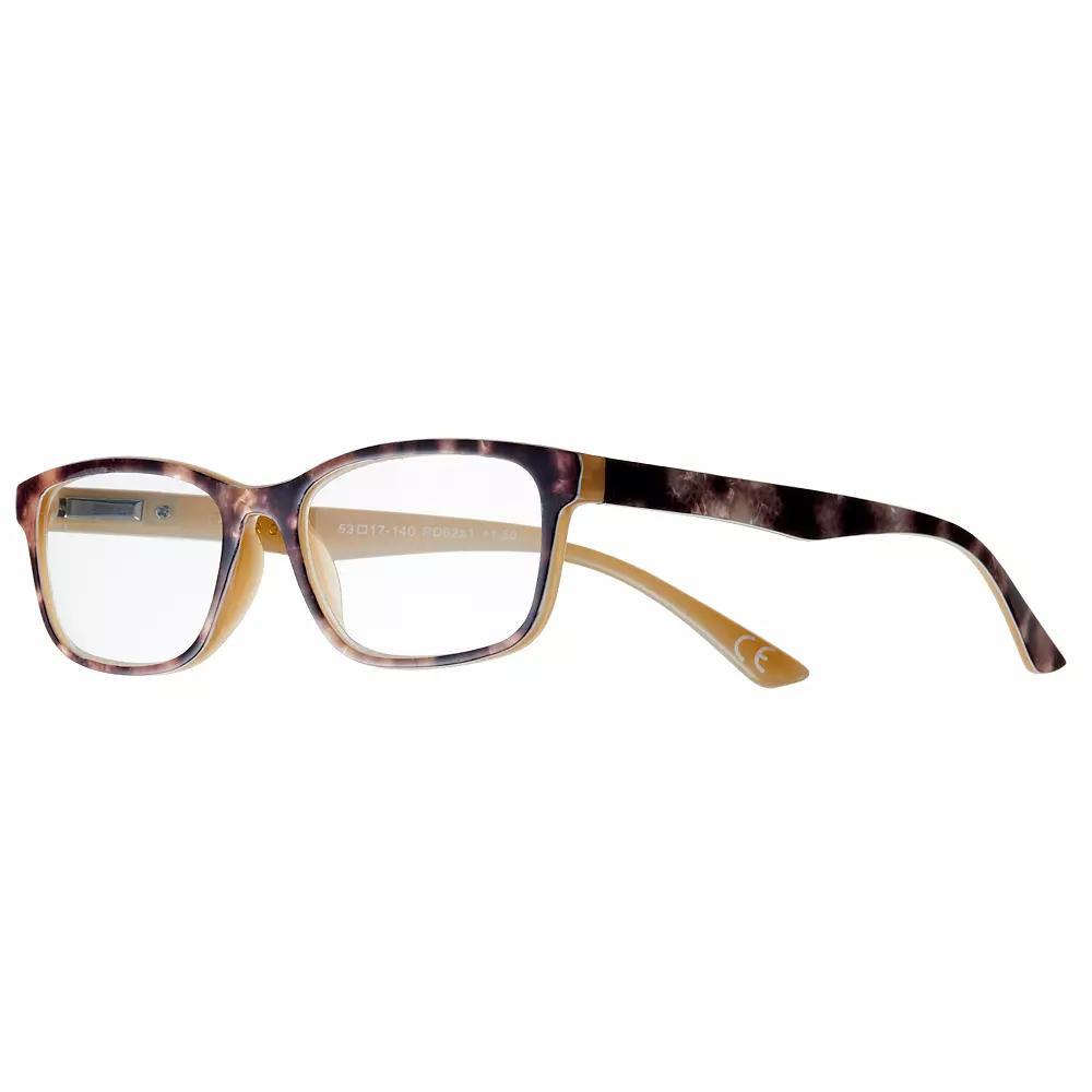 Women's Modera by Foster Grant Larsa Tortoise Rectangle Reading Glasses, Size: +2.5 Product Image