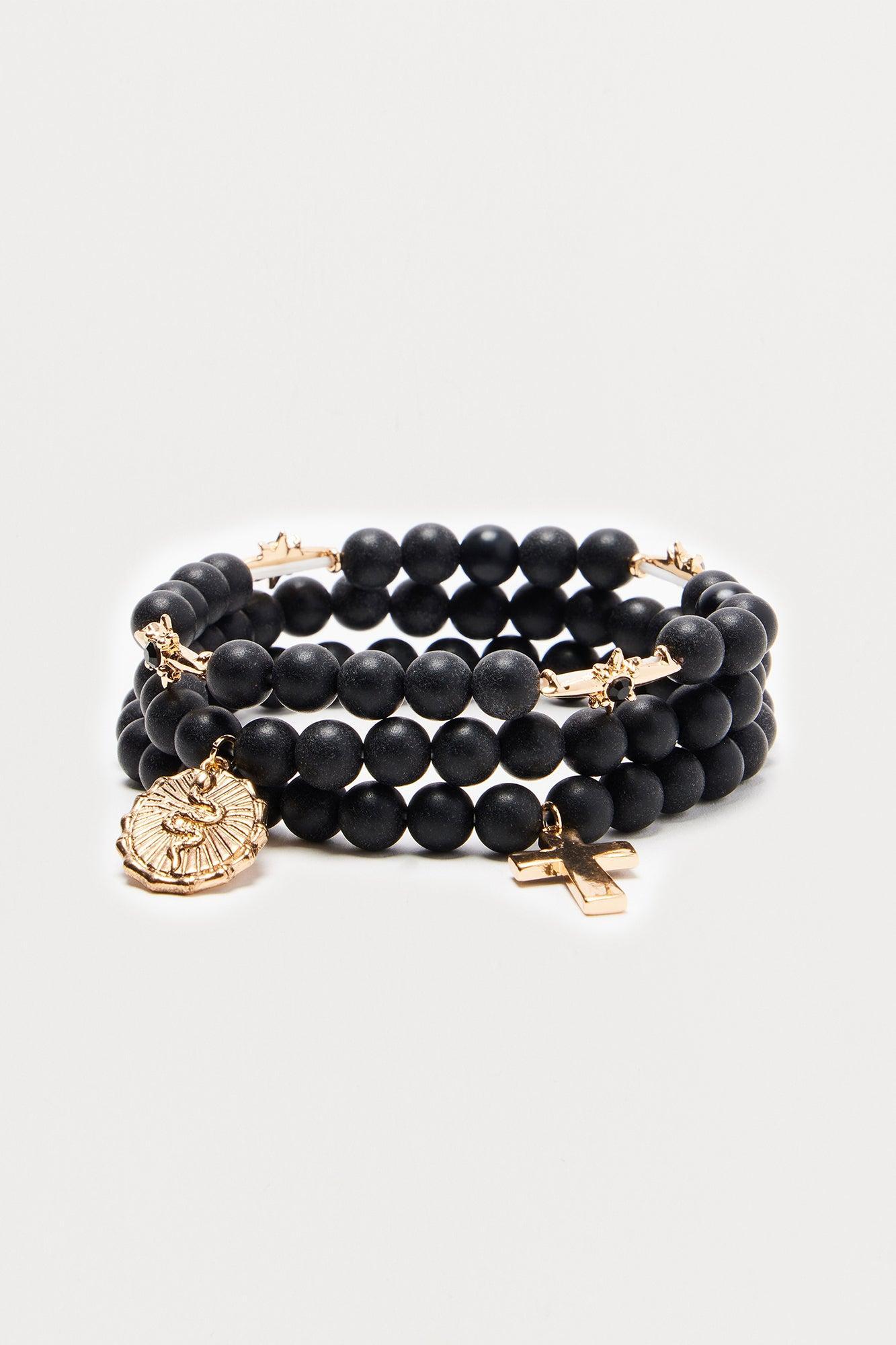 Midnight Bracelet Set - Black/Gold Product Image