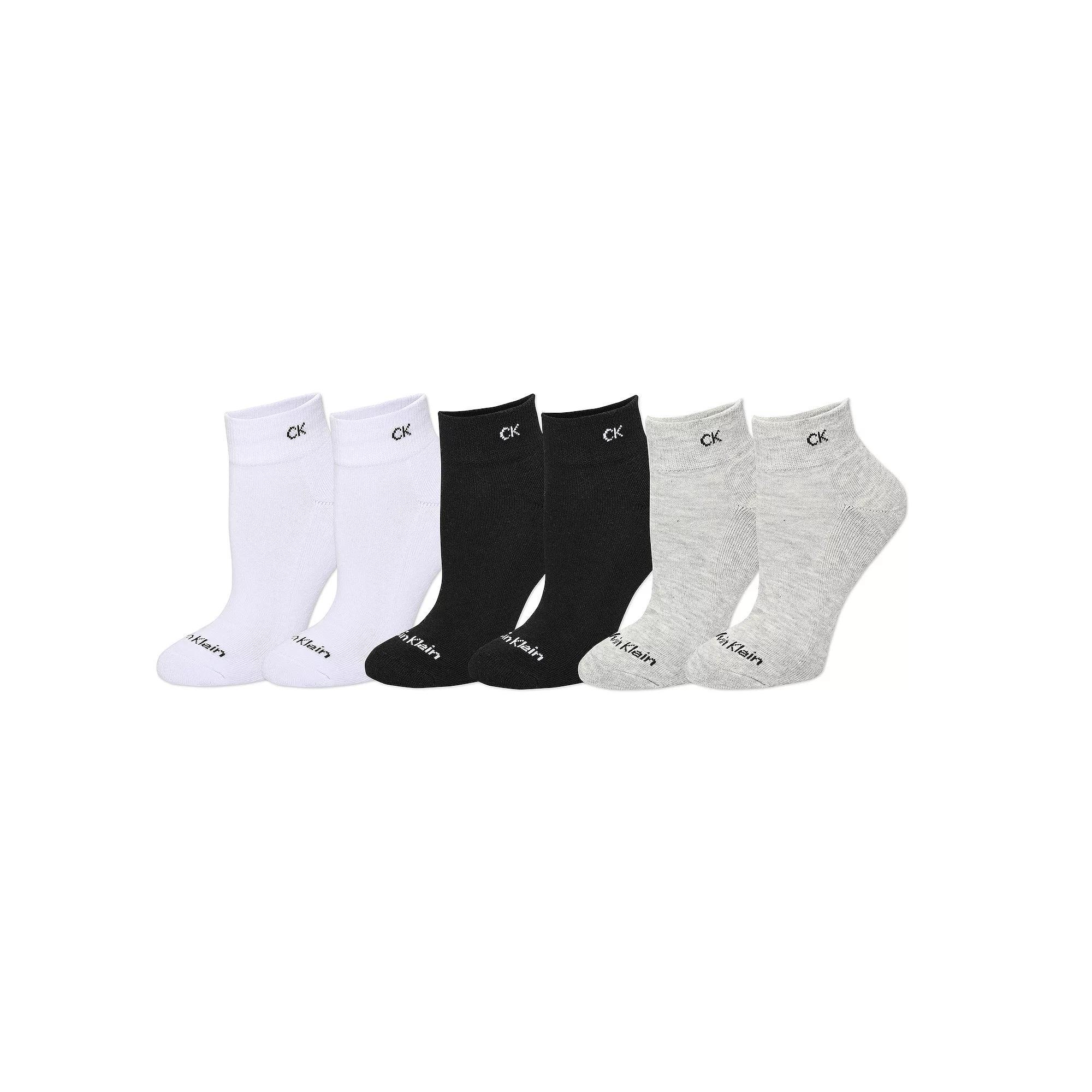 Women's Calvin Klein 6 Pack Quarter Socks, Size: 9-11, Multi Product Image
