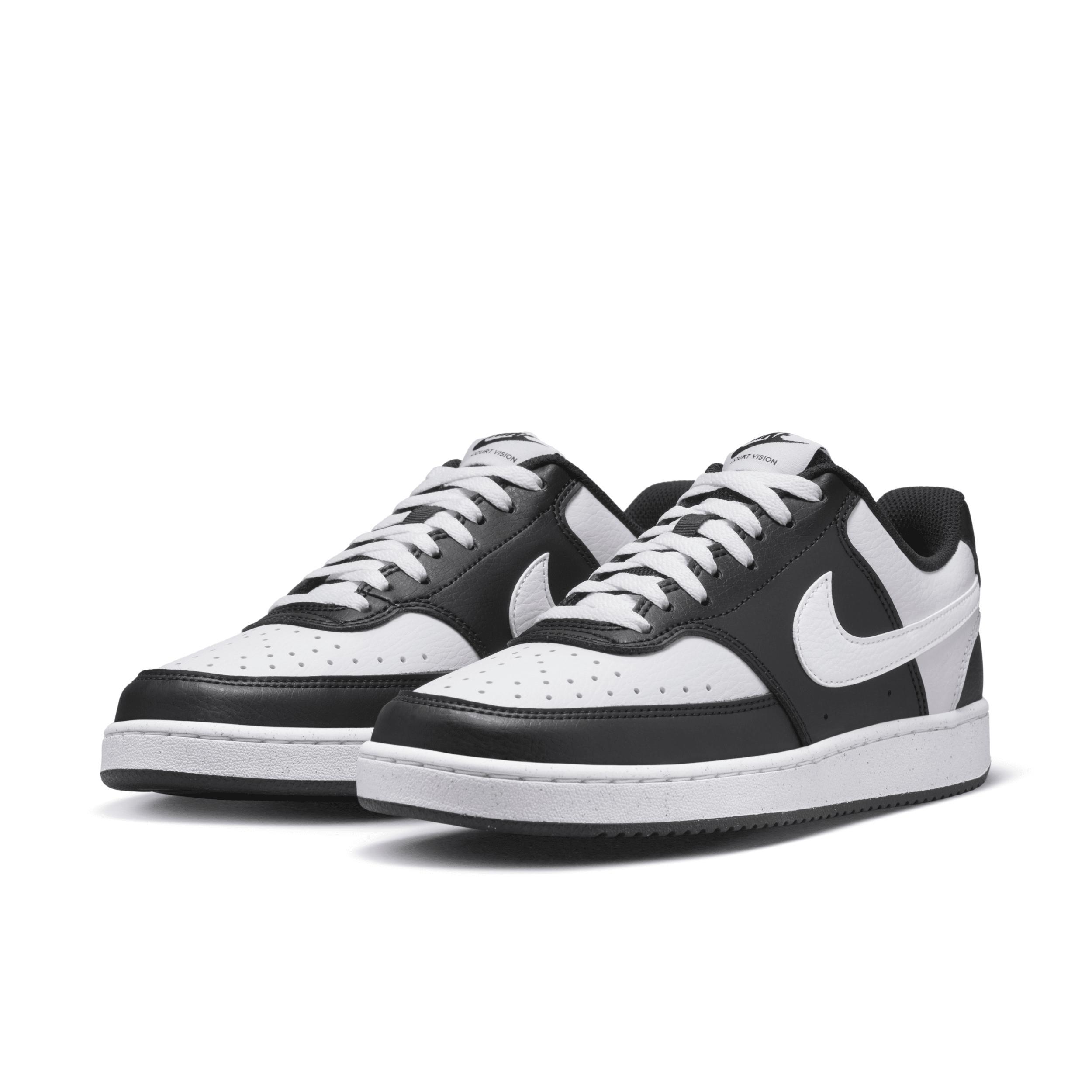 Nike Court Vision Next Nature Women's Low-Top Shoes, Size: 5.5, Black White Product Image