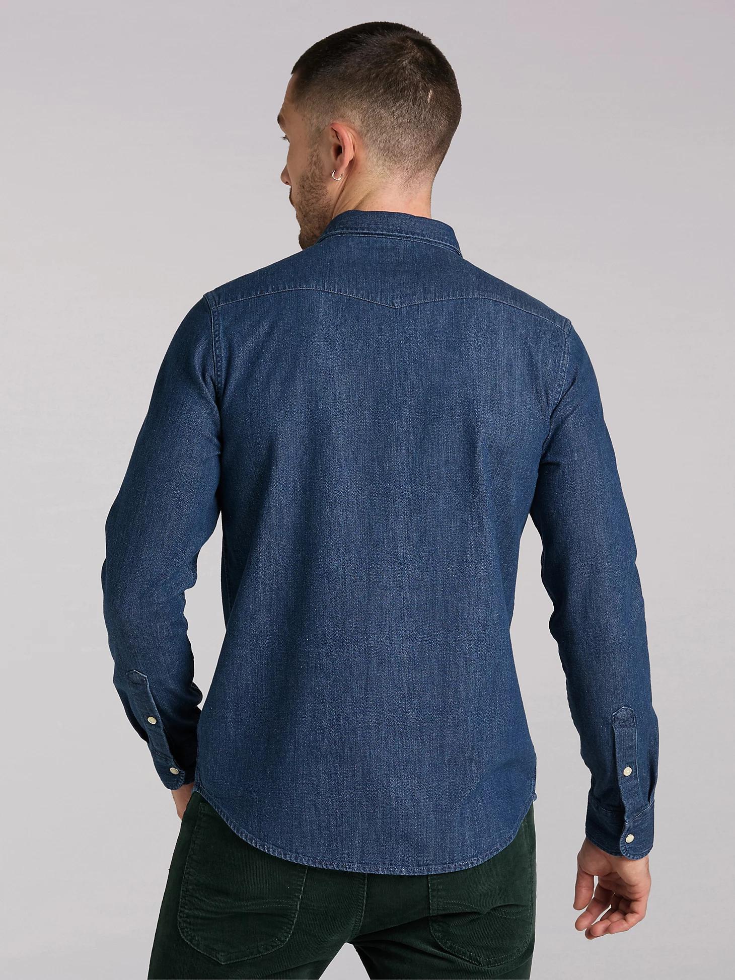 Men's Lee European Collection Regular Western Denim Button Down Shirt | Men's Tops & Tees | Lee® Product Image