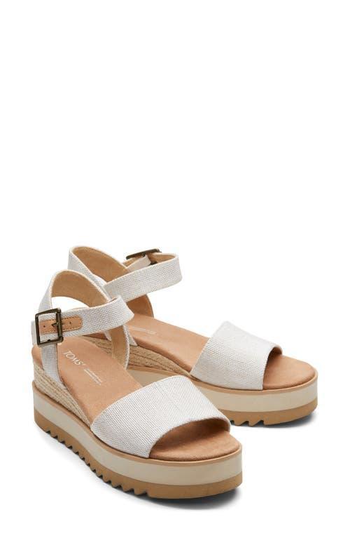 Toms Womens Diana Textile Platform Rope Wedge Sandals Product Image