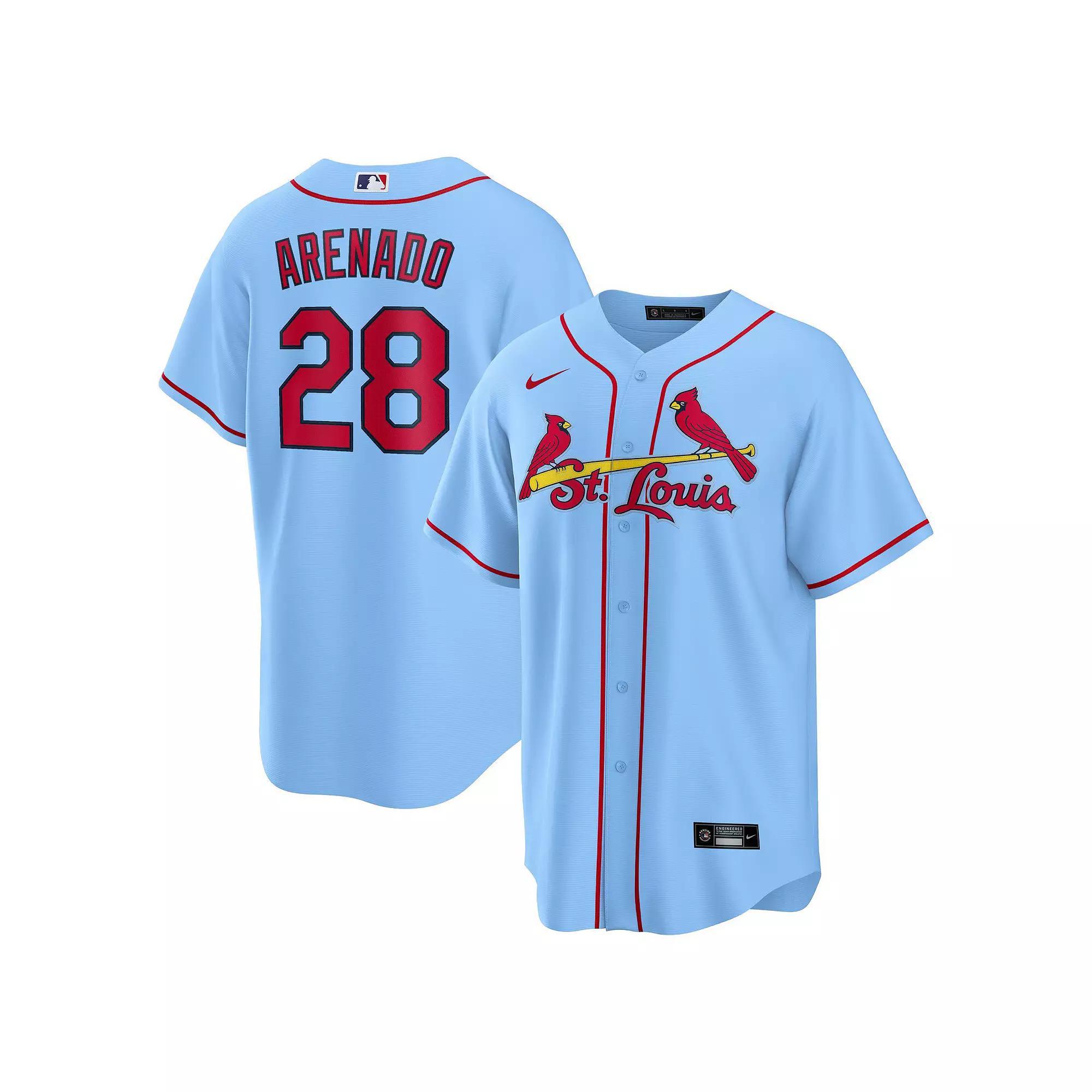 Men's Nike Nolan Arenado Light Blue St. Louis Cardinals 2024 Alternate Replica Jersey, Size: Large Product Image