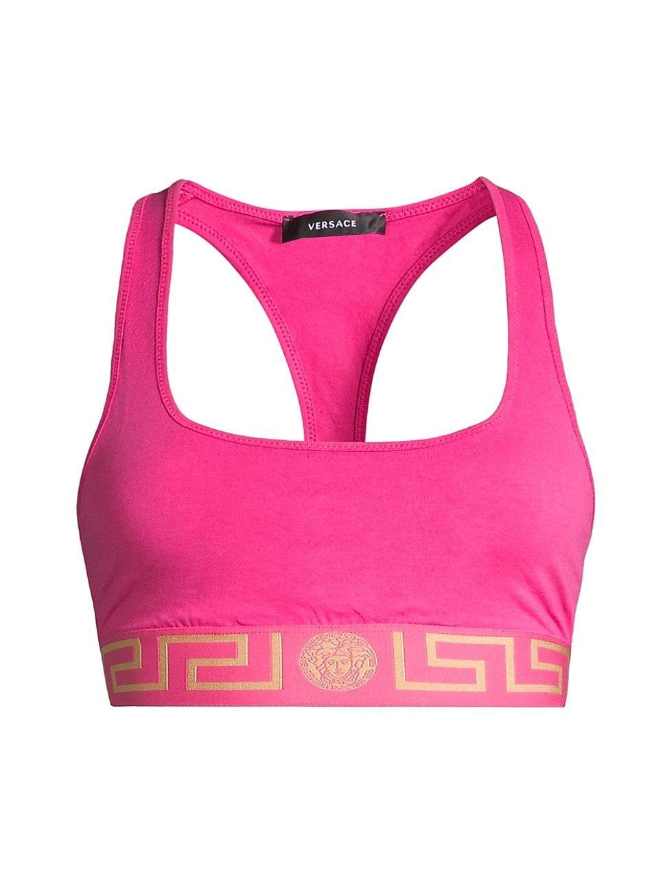 Womens Greca Border Sports Bra Product Image