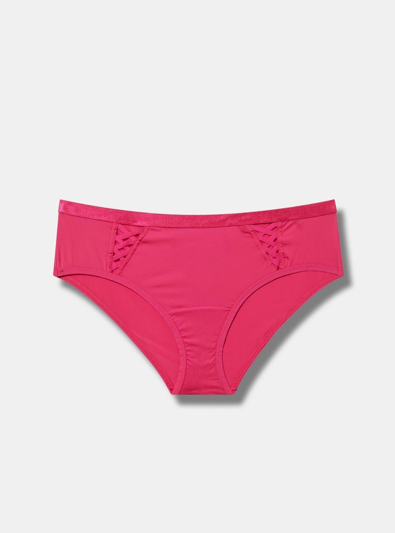 Microfiber Lattice Cutout Mid Rise Hipster Panty Product Image