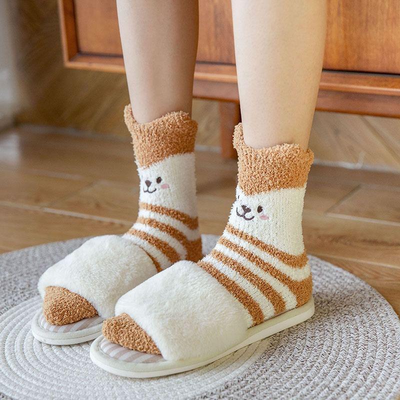 Cartoon Fleece Socks Product Image