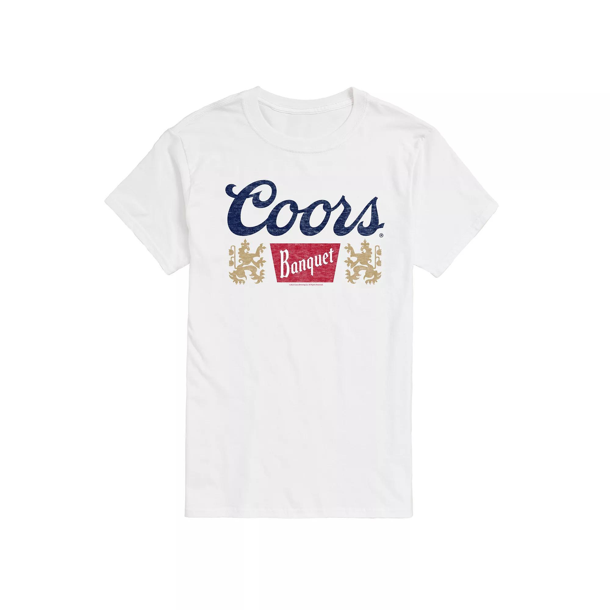 Mens Coors Banquet Logo Graphic Tee Grey Gray Product Image