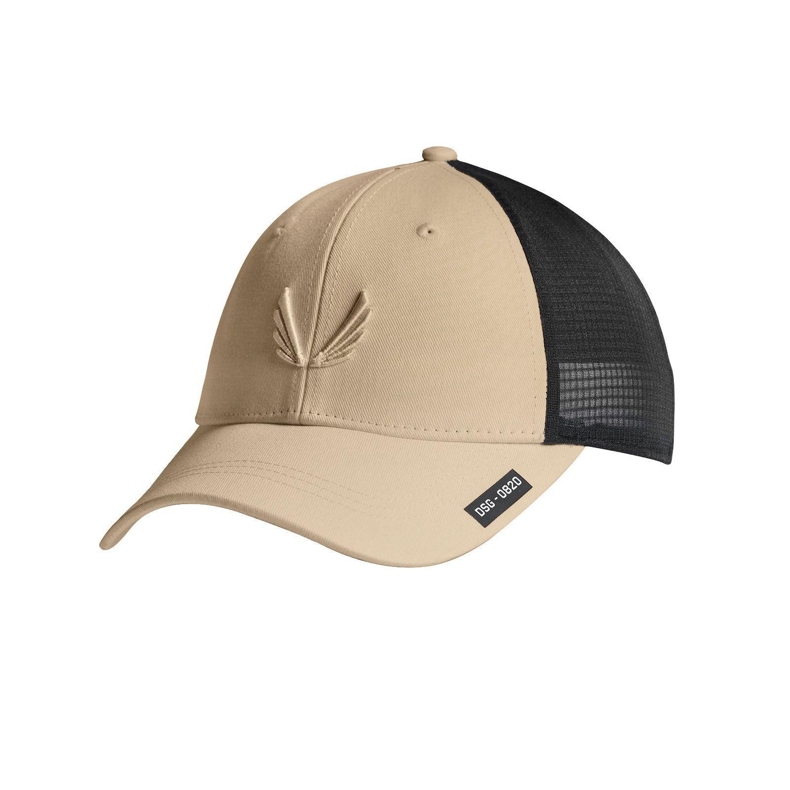 0820. Cotton Mesh Snapback - Light Taupe/Taupe "Wings" Product Image