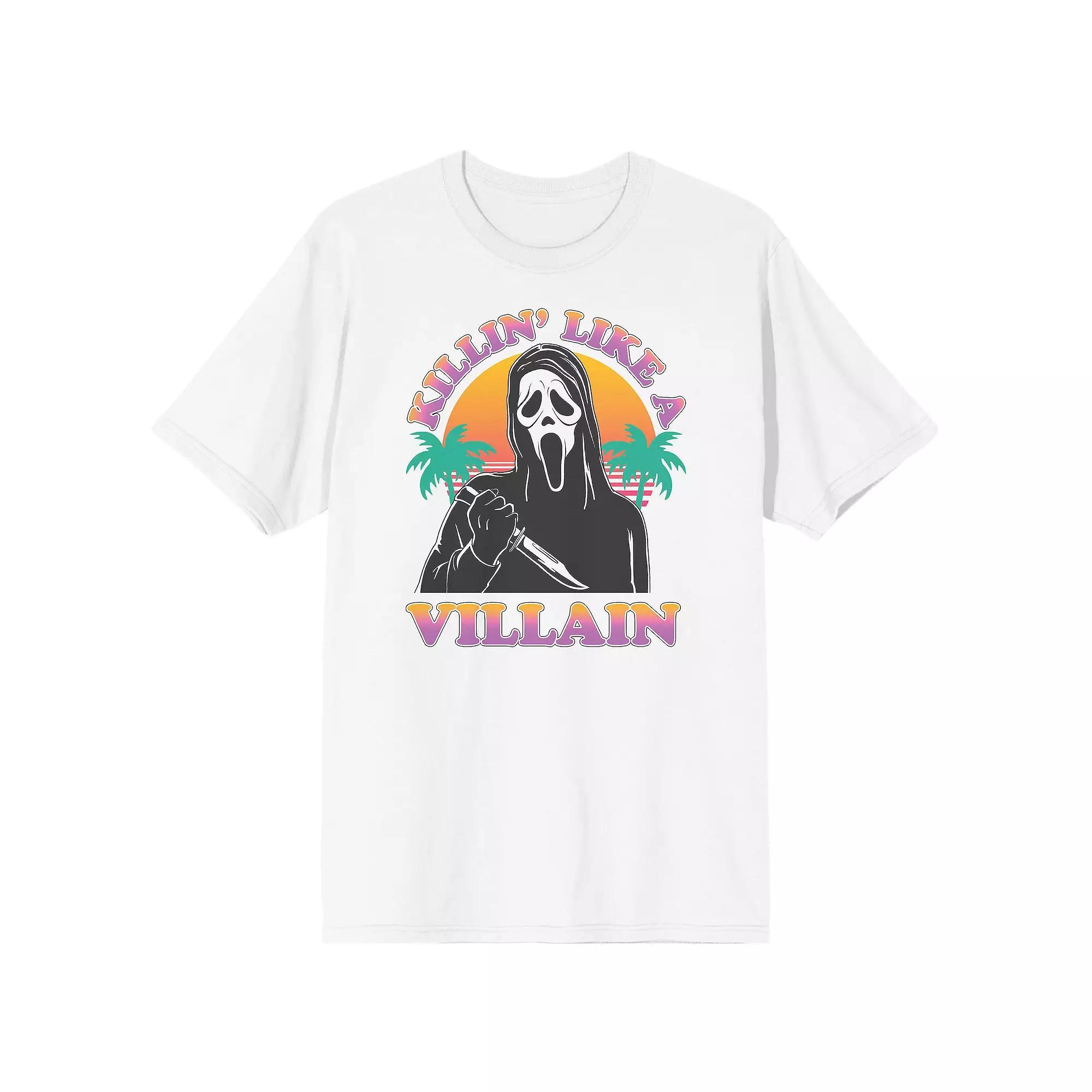 Men's Ghostface Chillin Like A Villain Tee, Size: Small, White Product Image