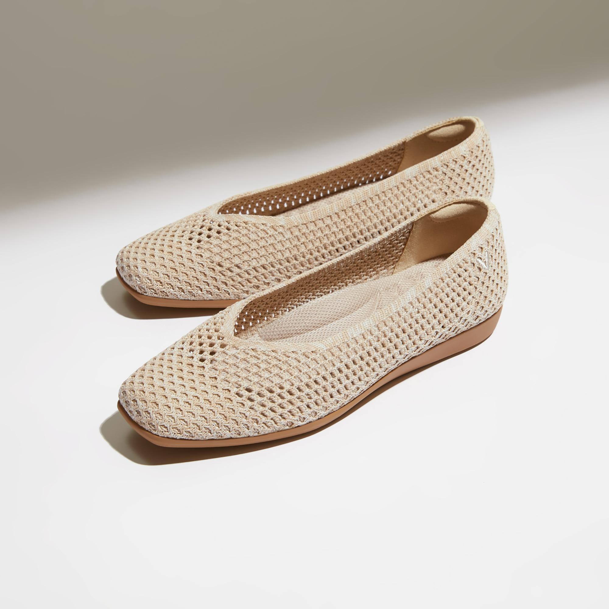 Lightweight Square-Toe V-Cut Flats (Margot Walker Mesh) Product Image