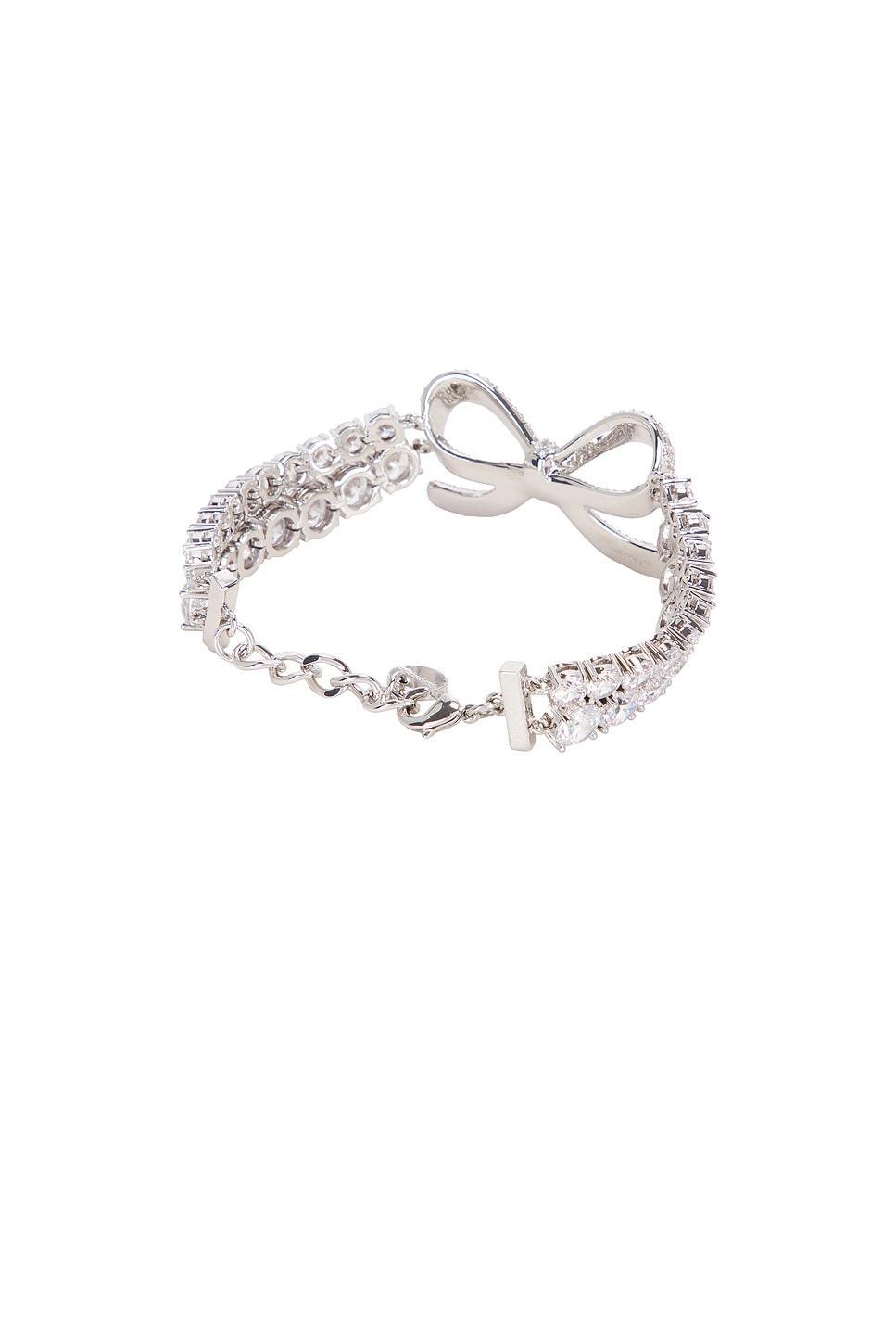 Crystal Bow Double Tennis Bracelet self-portrait Product Image