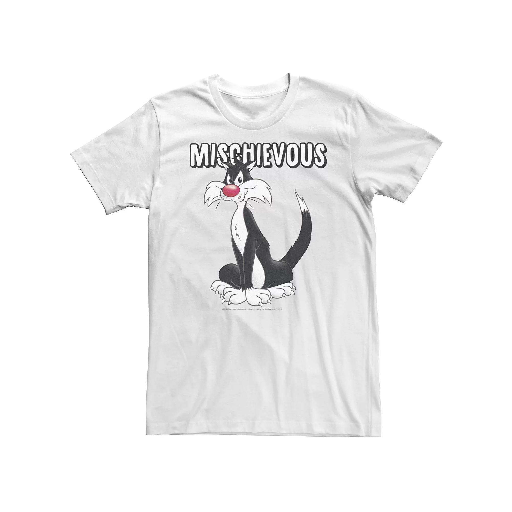 Big & Tall Looney Tunes Sylvester Mischievous Portrait Tee, Men's, Size: 4XL, White Product Image