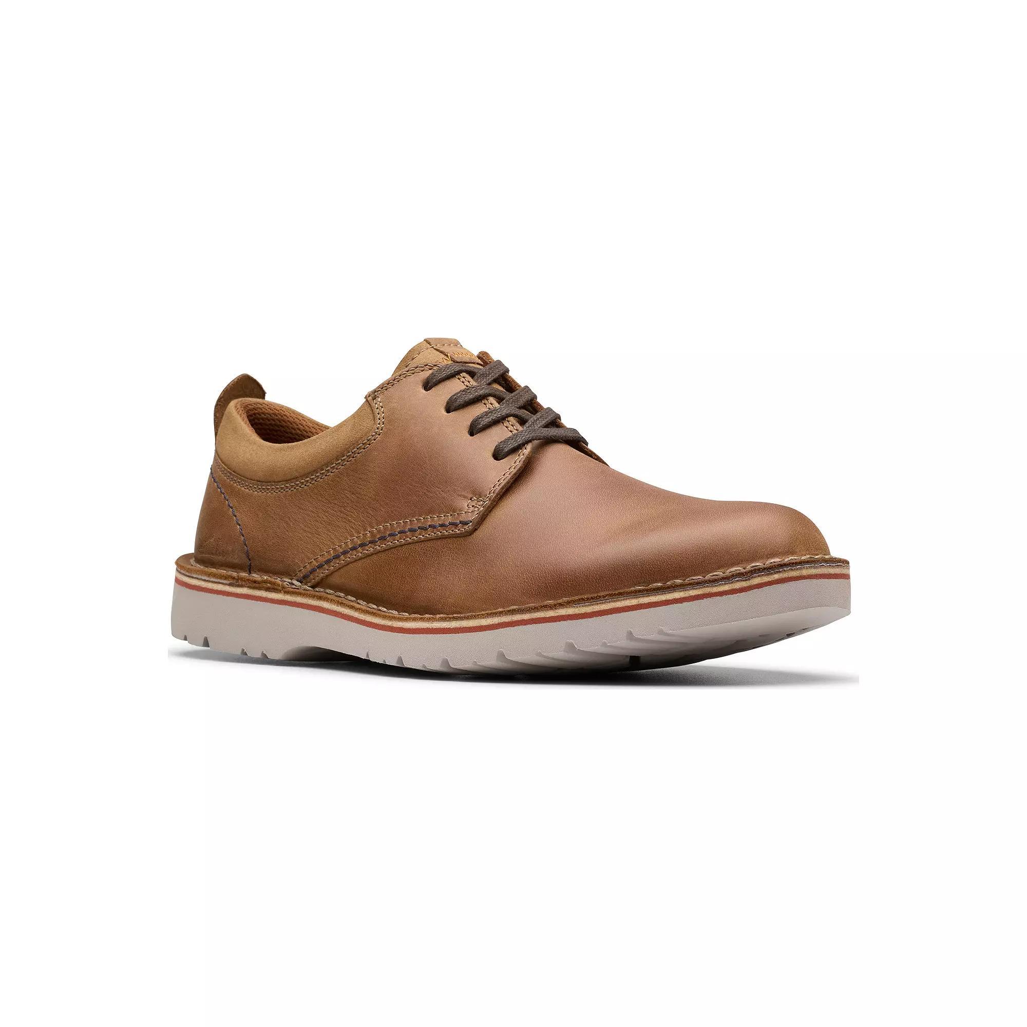 Clarks® Eastford Low Men's Leather Shoes, Size: 8, Light Brown Product Image