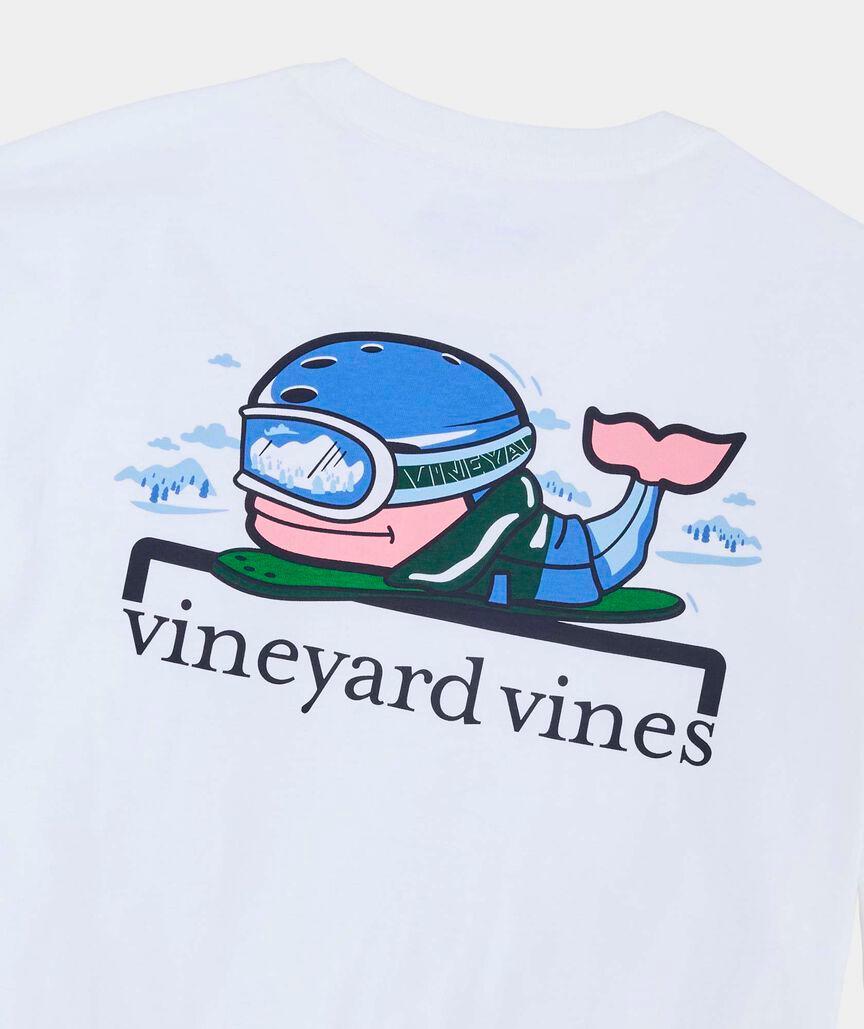 Snowboard Whale Long-Sleeve Pocket Tee Product Image