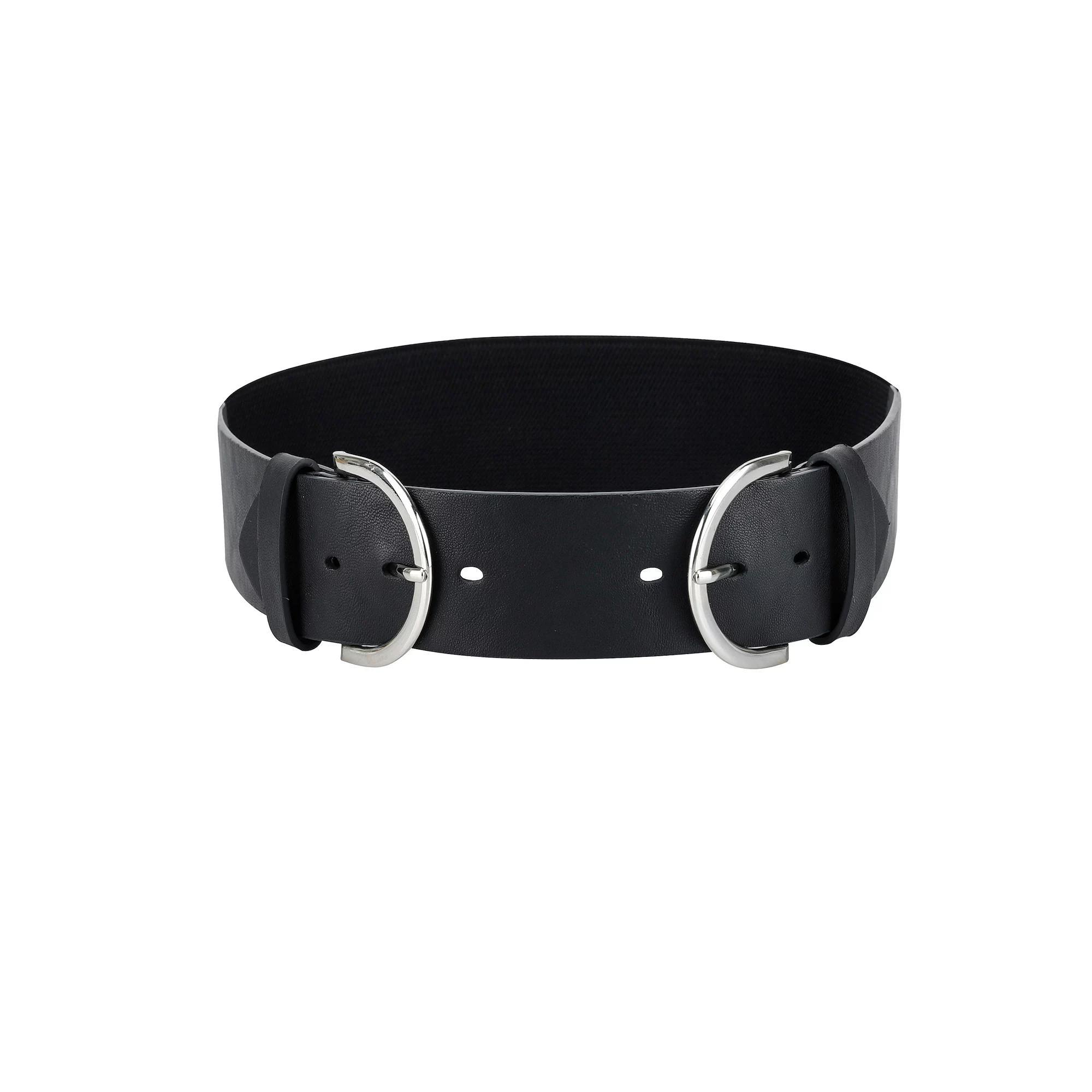 Womens LC Lauren Conrad Double Harness Buckle Wide Stretch Waist Belt Product Image