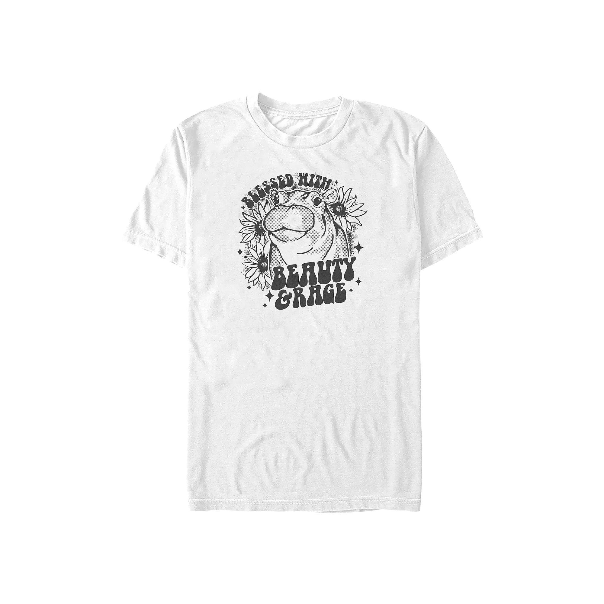 Big & Tall Blessed With Beauty And Rage Graphic Tee, Men's, Size: 5XL, White Product Image