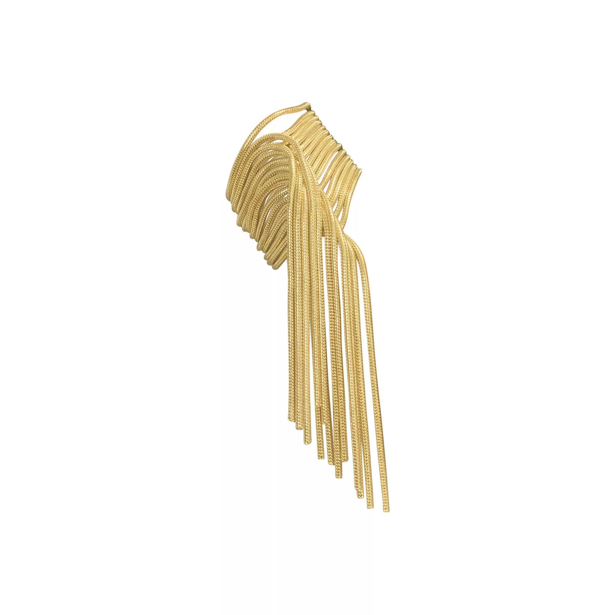 Adornia 14k Gold Plated Multi Strand Textured Chain Bracelet, Women's, Gold Tone Product Image
