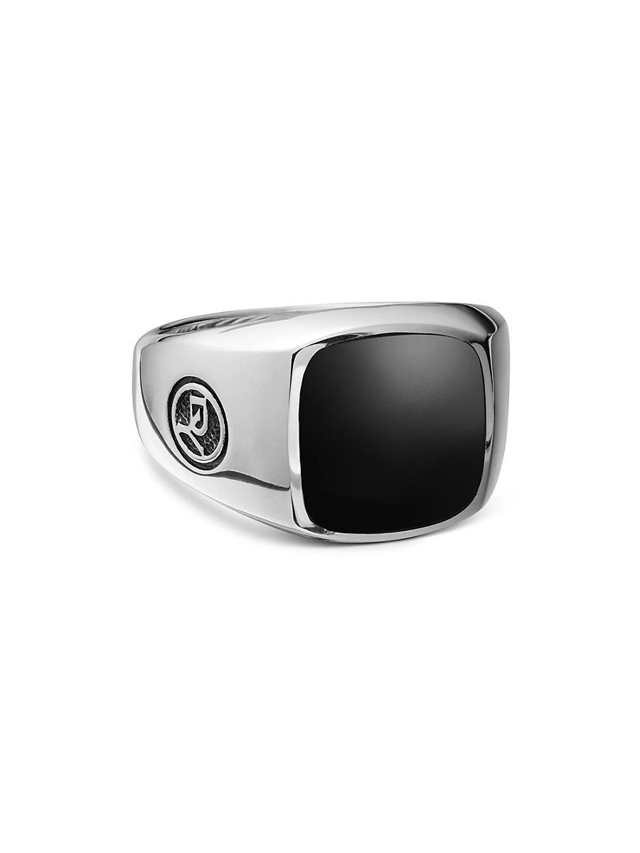Mens Exotic Stone Signet Ring Product Image