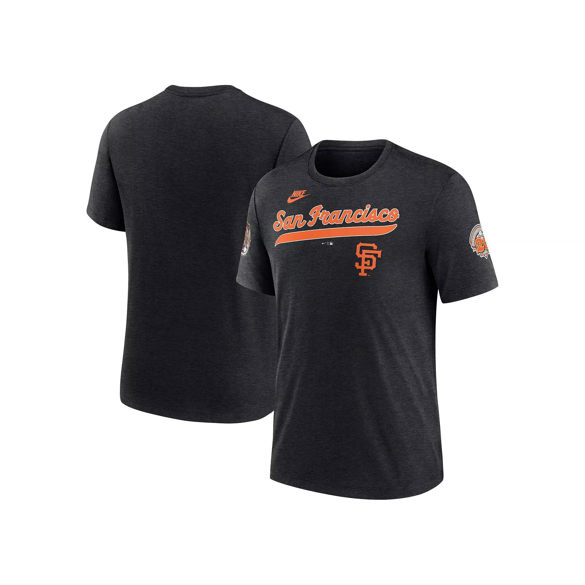 Men's Nike Heather Red Cincinnati Reds Cooperstown Collection Eras Tri-Blend T-Shirt, Size: Large, Red Red Product Image