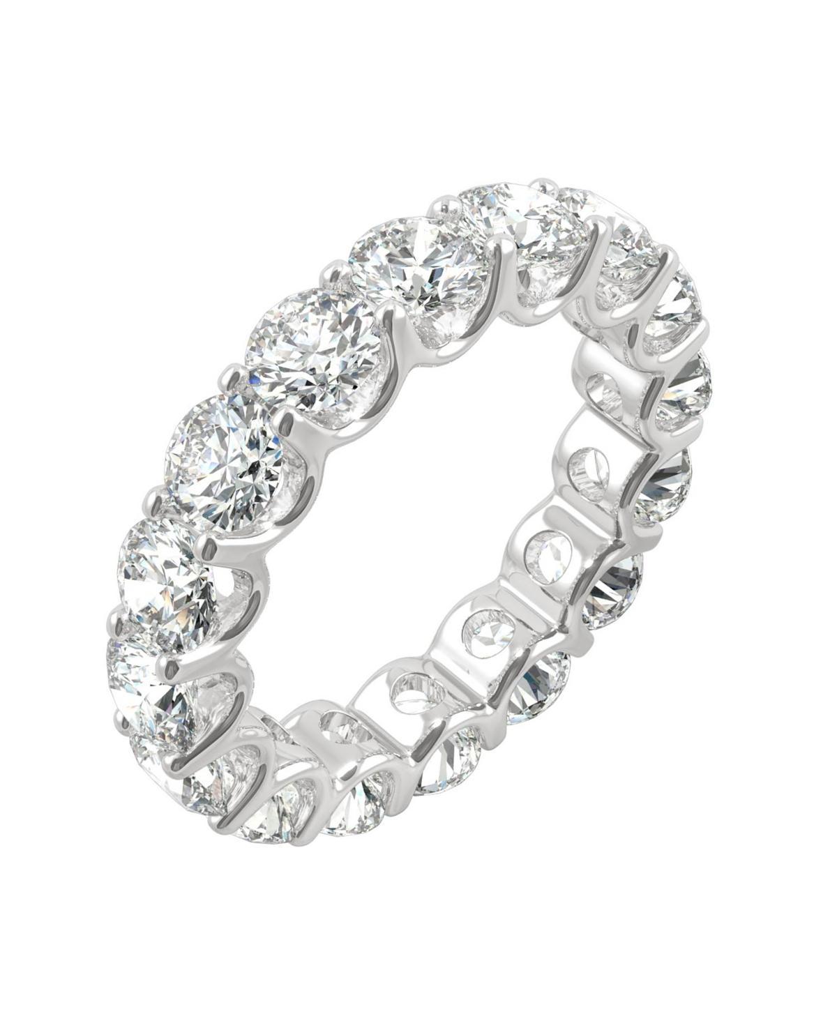Charles & Colvard 14k White Gold 5 Carat T.W. Lab-Created Moissanite Eternity Band, Women's, Size: 7, 14k Whgold Product Image