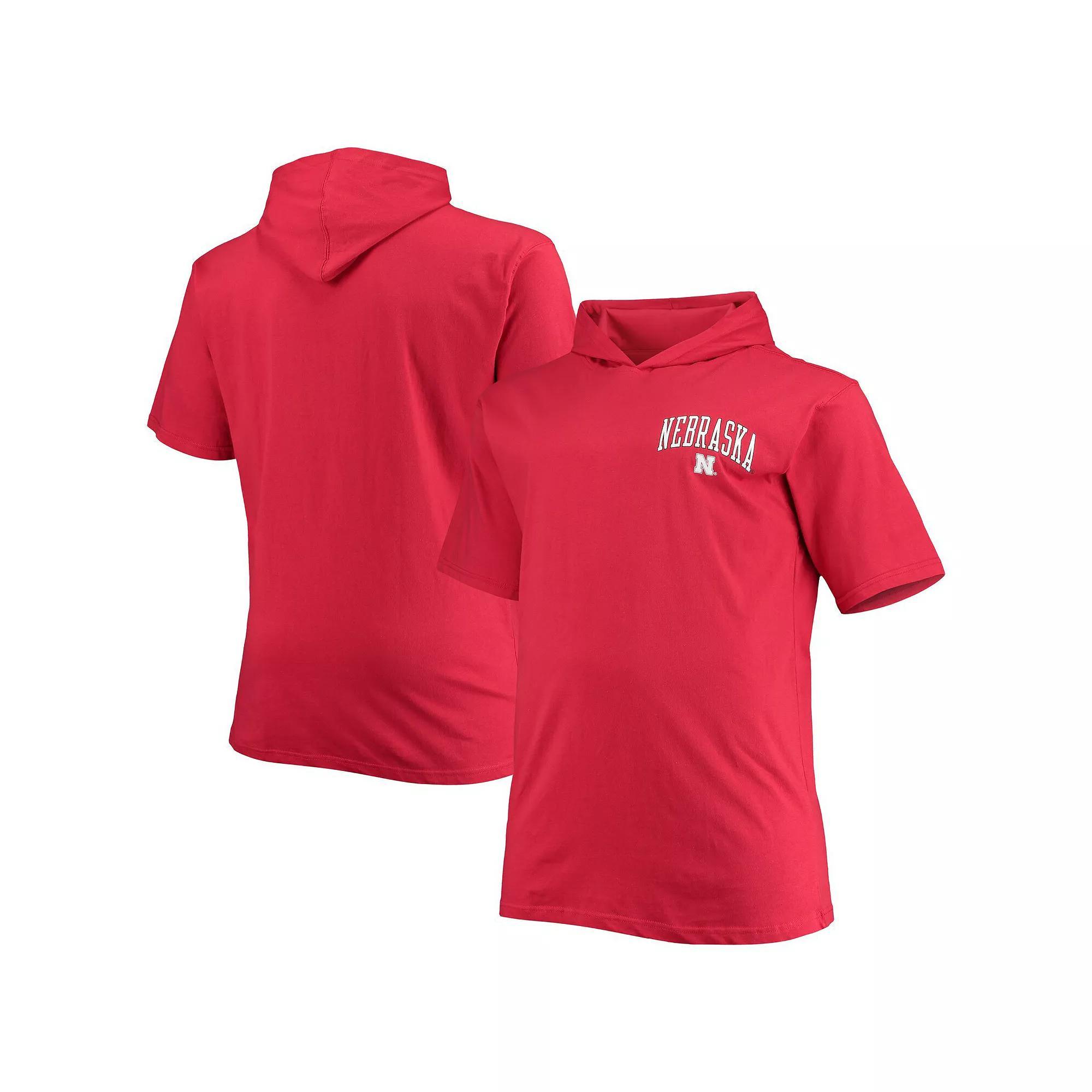 Men's Scarlet Nebraska Huskers Big & Tall Team Hoodie T-Shirt, Size: 2XB, Red Product Image