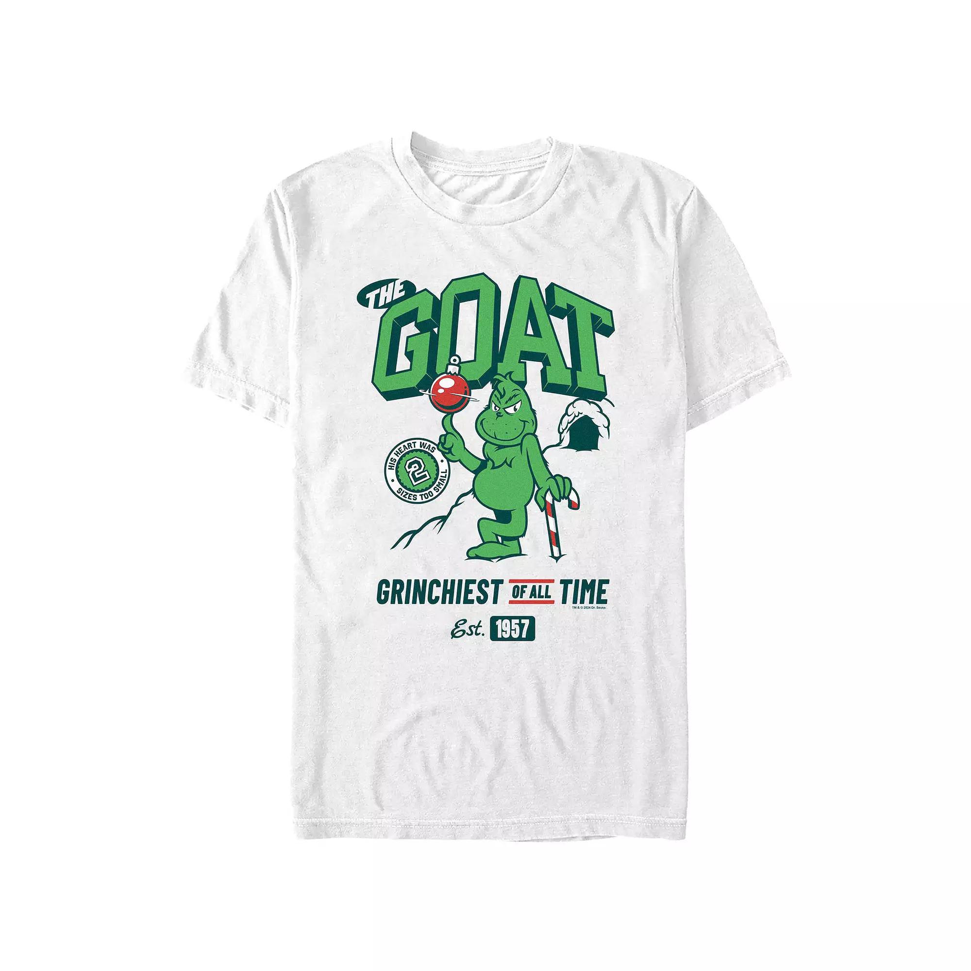 Big & Tall Dr. Seuss Grinch Grinchiest Of All Time Graphic Tee, Men's, Size: XS, White Product Image