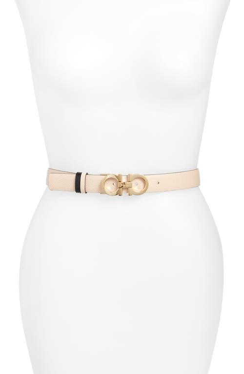 Womens Gancini Adjustable Cut-to-Size Reversible Hammered Leather Belt Product Image