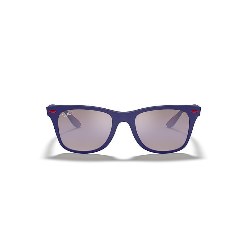 Ray-Ban Rb4195m Scuderia Ferrari Collection Sunglasses Frame Violet Lenses Polarized Product Image