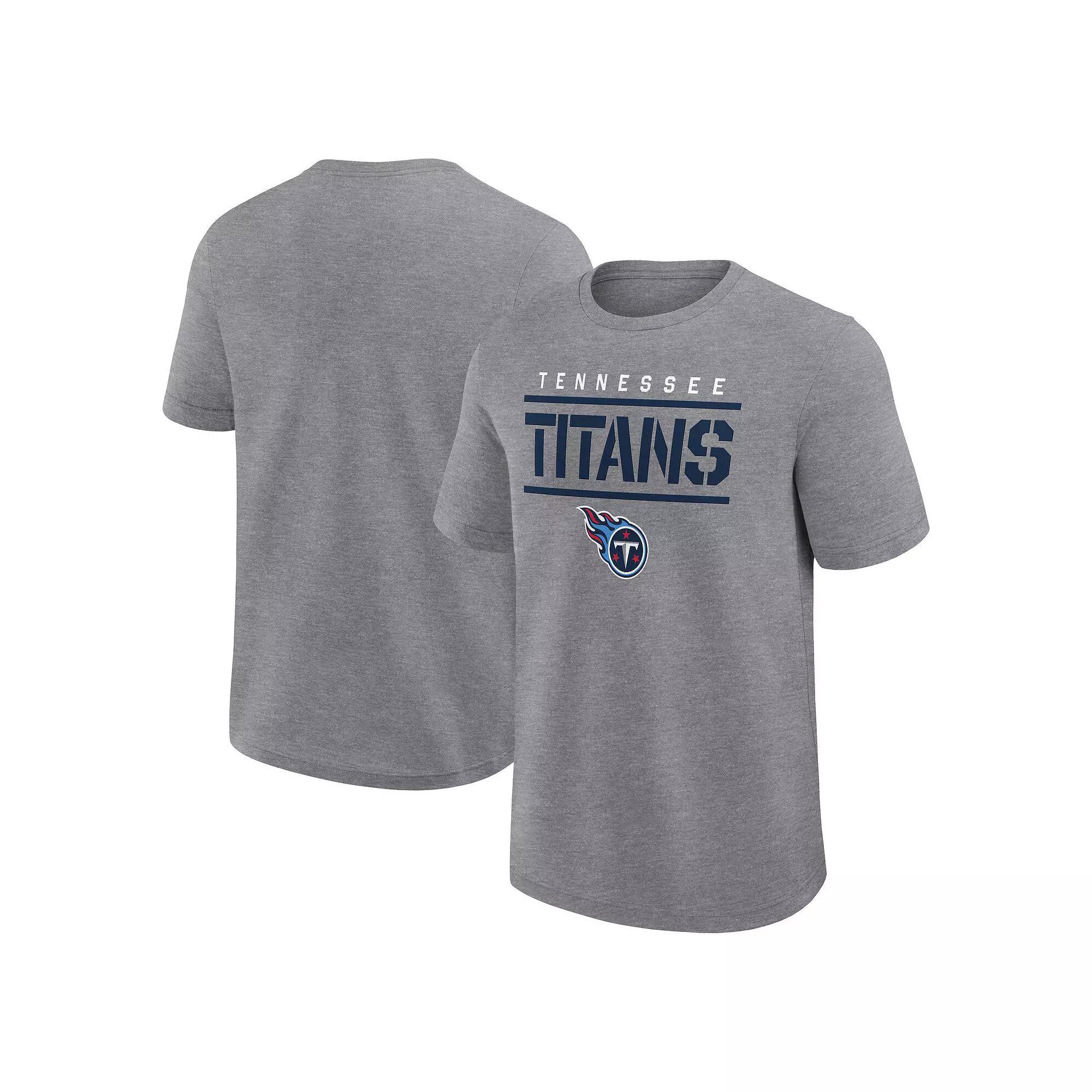 Men's Fanatics Heather Gray Tennessee Titans Big & Tall Top Notch T-Shirt, Size: 2XB, Grey Product Image