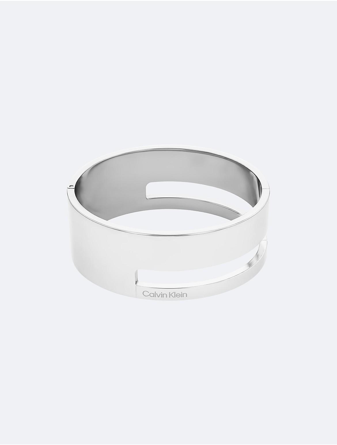Calvin Klein Women's Sculptural Hinged Bangle - Metallic Product Image