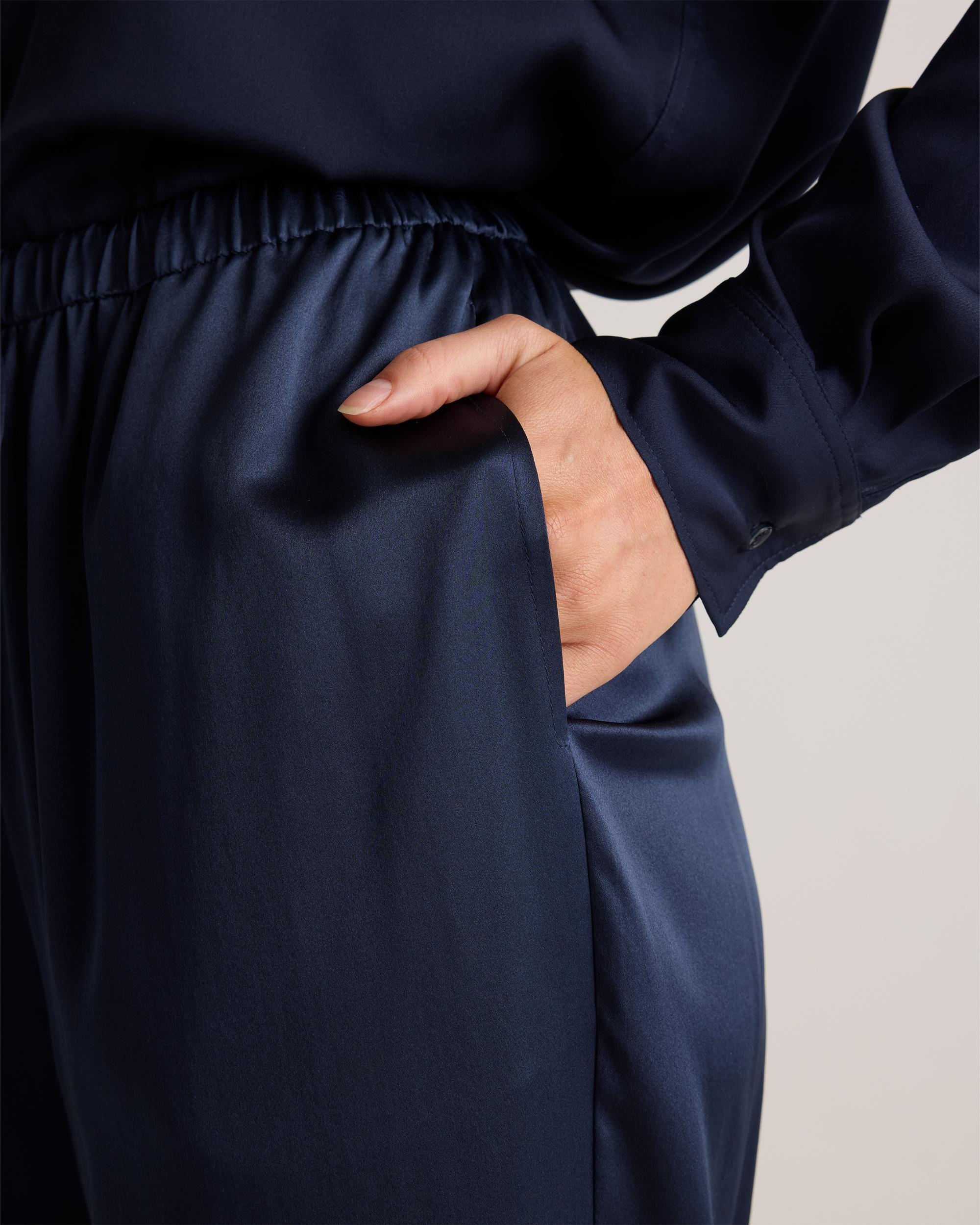 Quince | Women's Drawstring Wide Leg Pants Silk Product Image