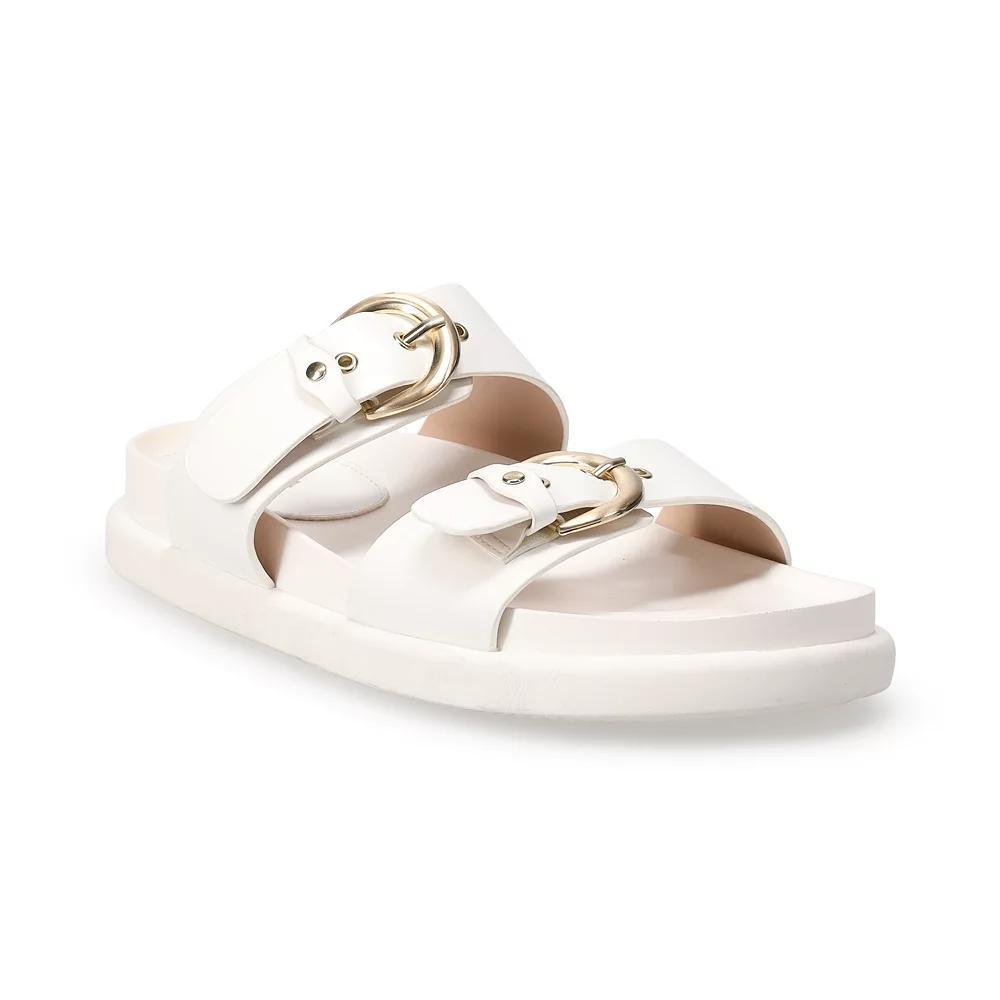 Sonoma Goods For Life® Nanette Women's Two Band Sandals, Size: 9.5, White Product Image