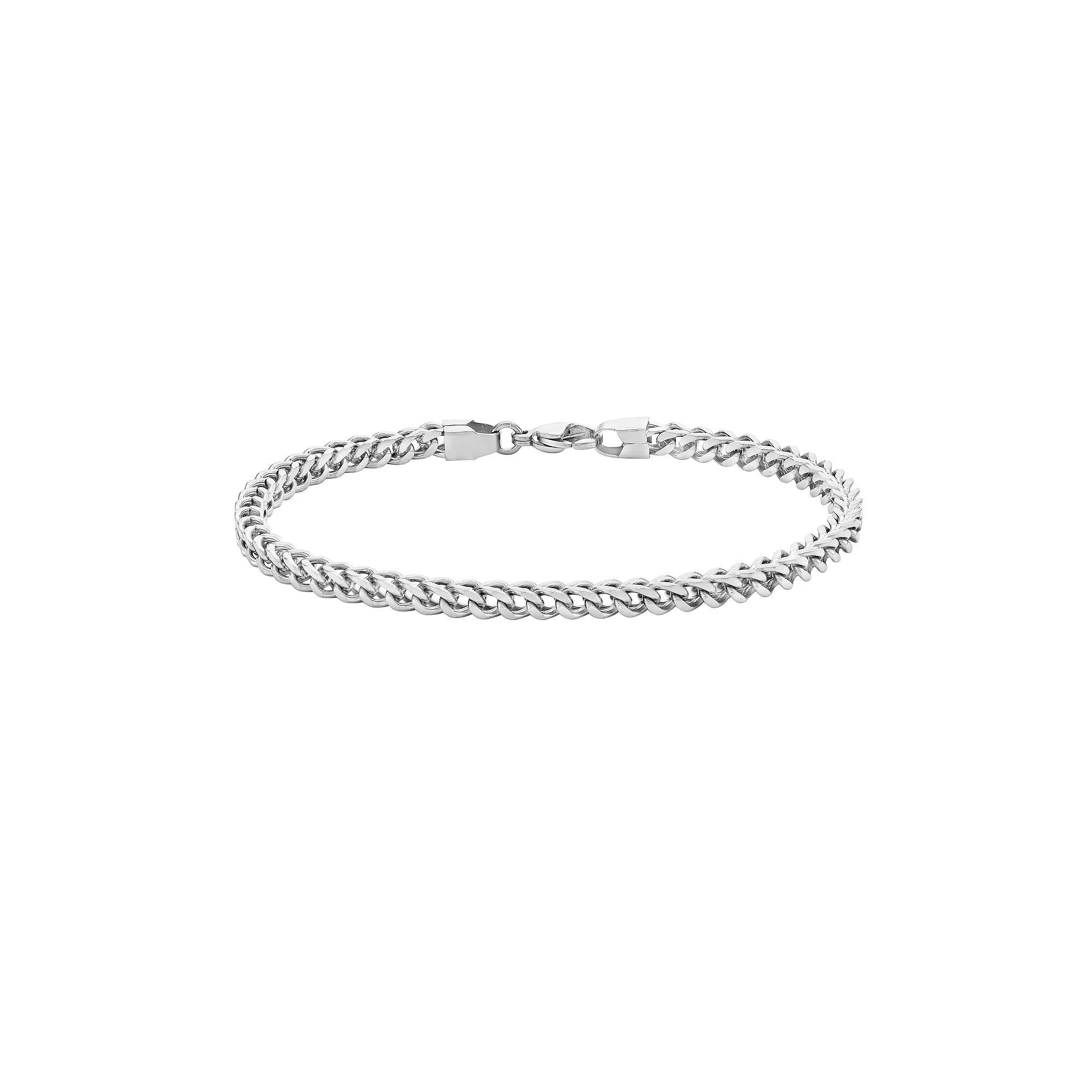 Men's LYNX Stainless Steel 4 mm Foxtail Chain Bracelet, Size: 9" Product Image