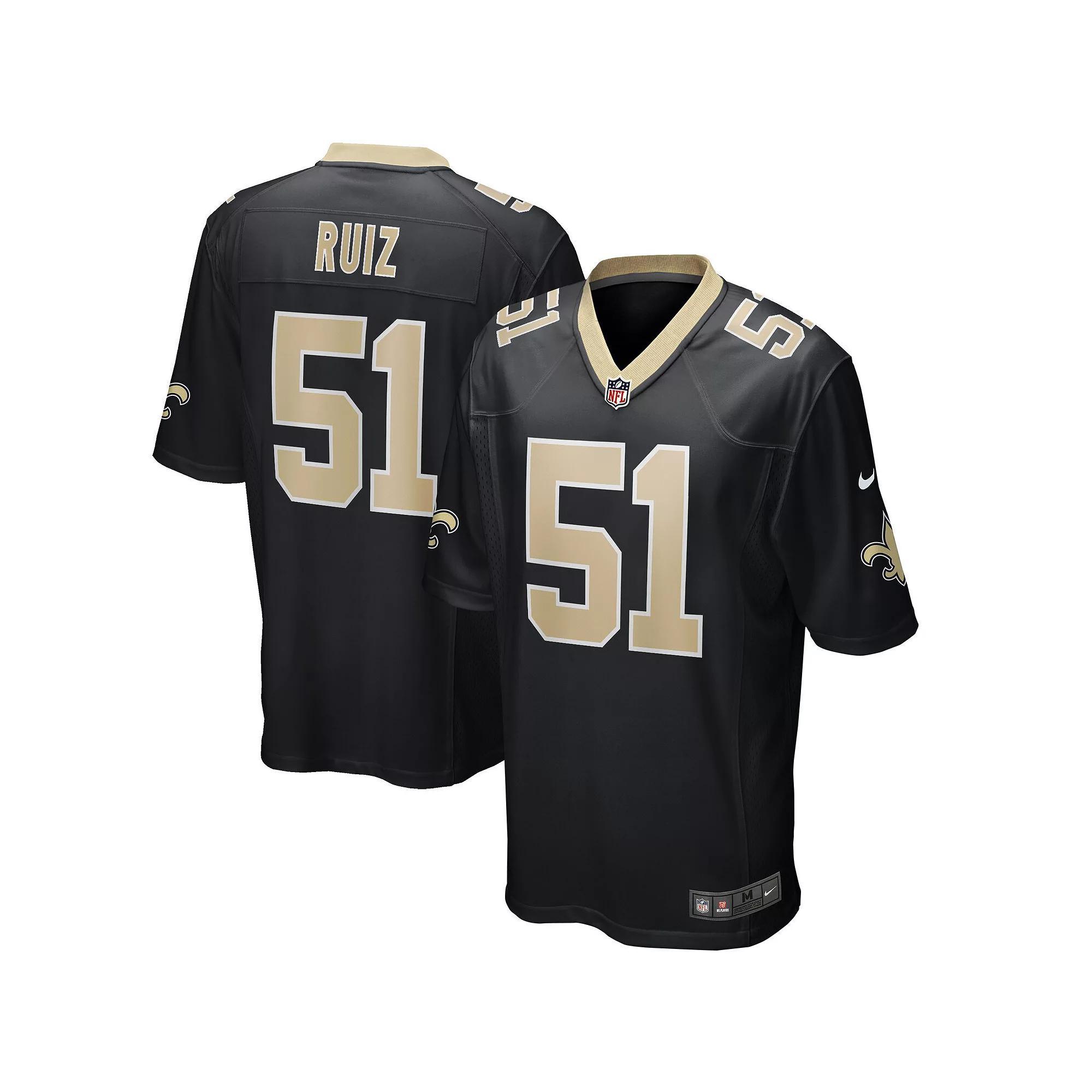 Men's Nike Cesar Ruiz Black New Orleans Saints Player Game Jersey, Size: XL Product Image