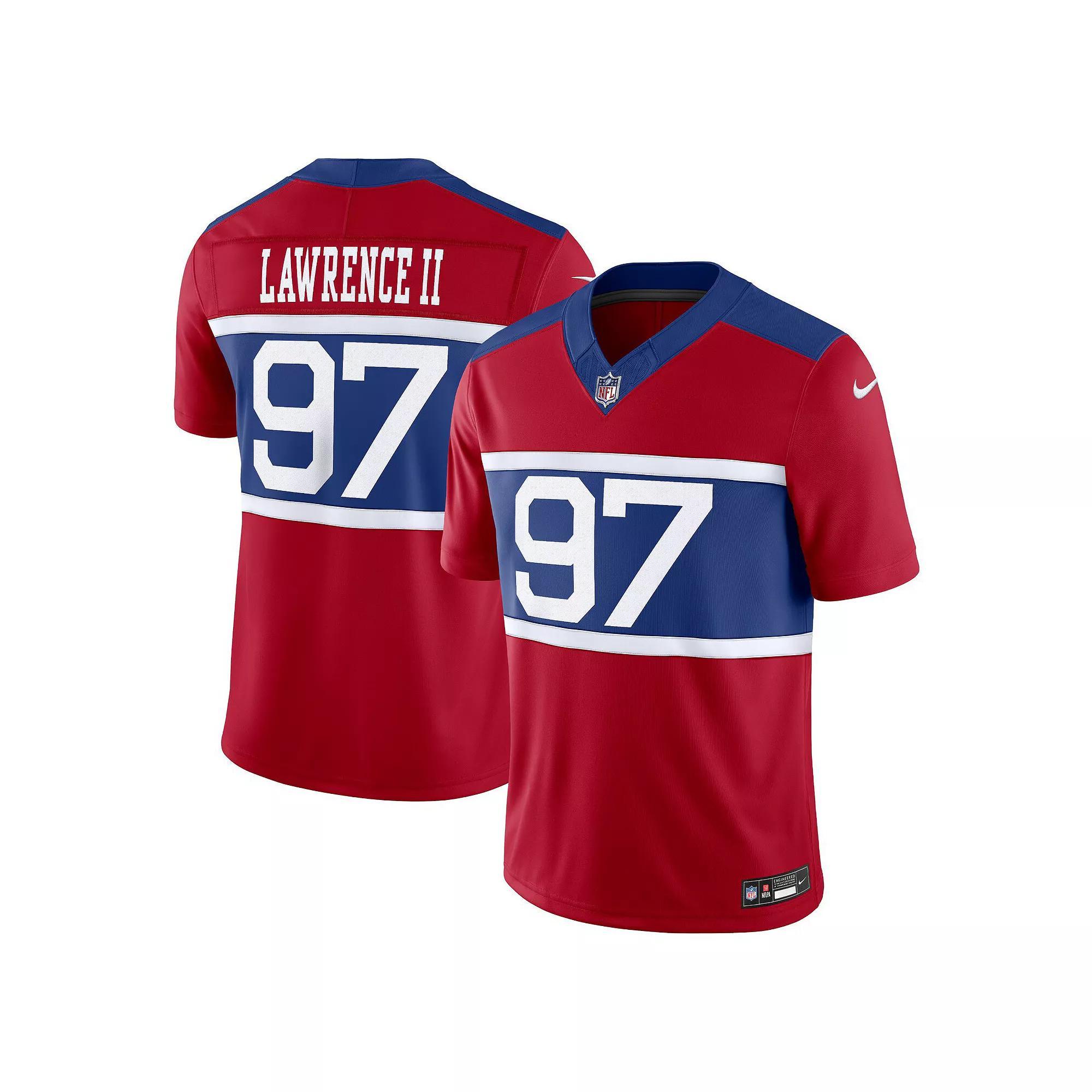 Men's Nike Dexter Lawrence II Century Red New York Giants Alternate Vapor F.U.S.E. Limited Jersey, Size: Small Product Image