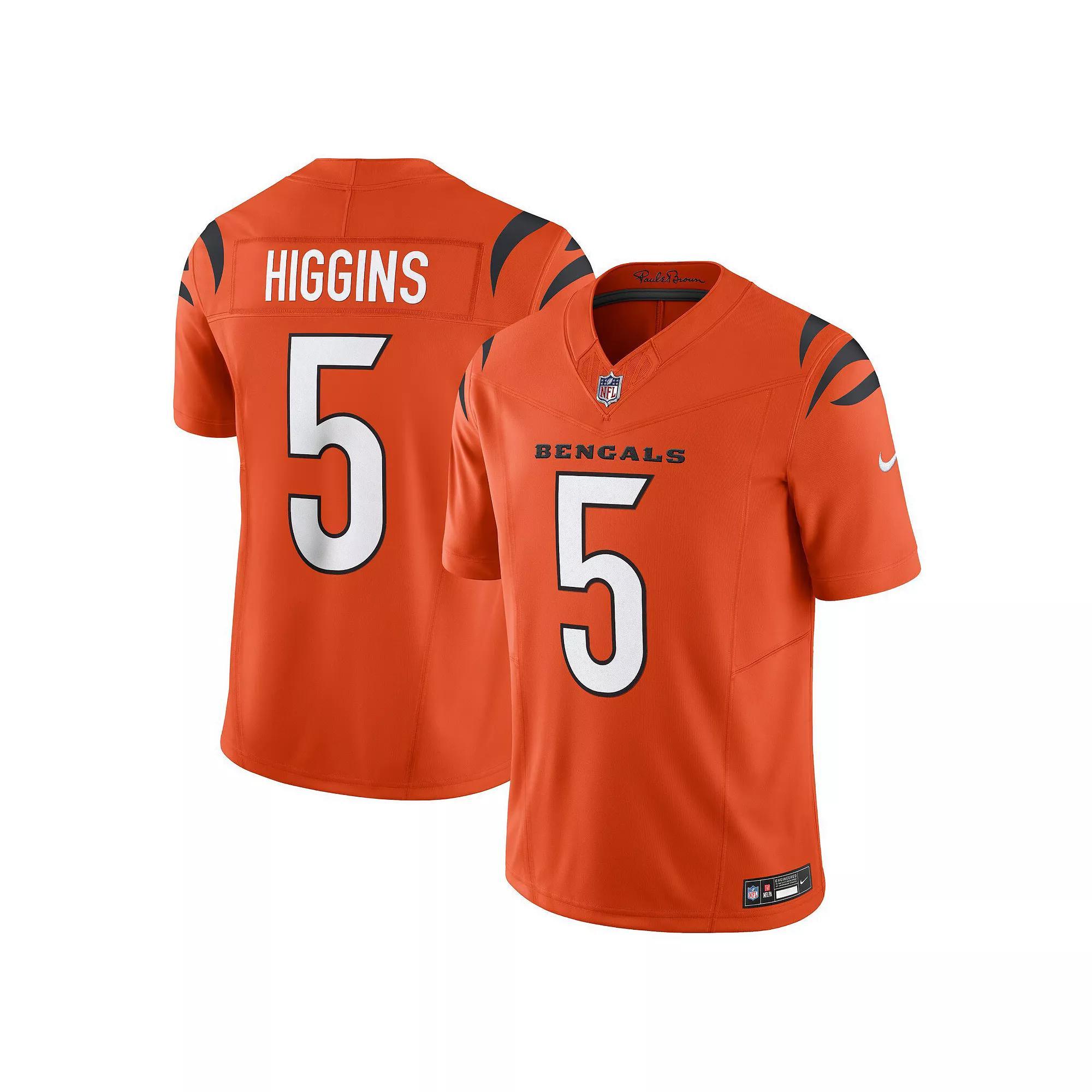 Men's Nike Tee Higgins Orange Cincinnati Bengals Vapor F.U.S.E. Limited Alternate 1 Jersey, Size: XL Product Image