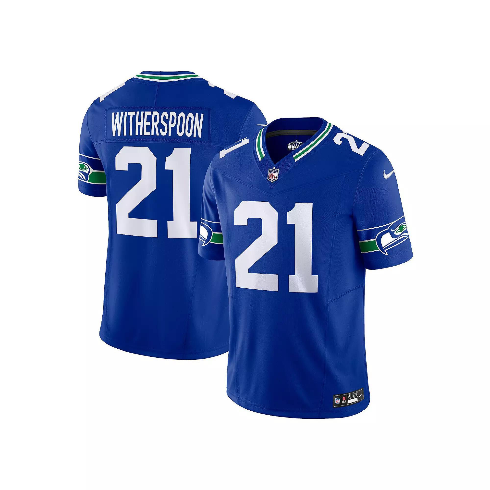 Men's Nike Devon Witherspoon Royal Seattle Seahawks Alternate Vapor F.U.S.E. Limited Jersey, Size: 3XL, Blue Product Image