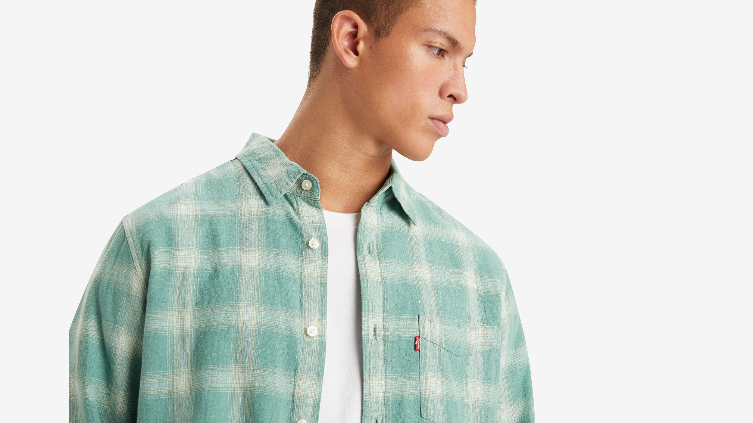 Sunset One Pocket Cotton Linen Standard Fit Shirt Product Image